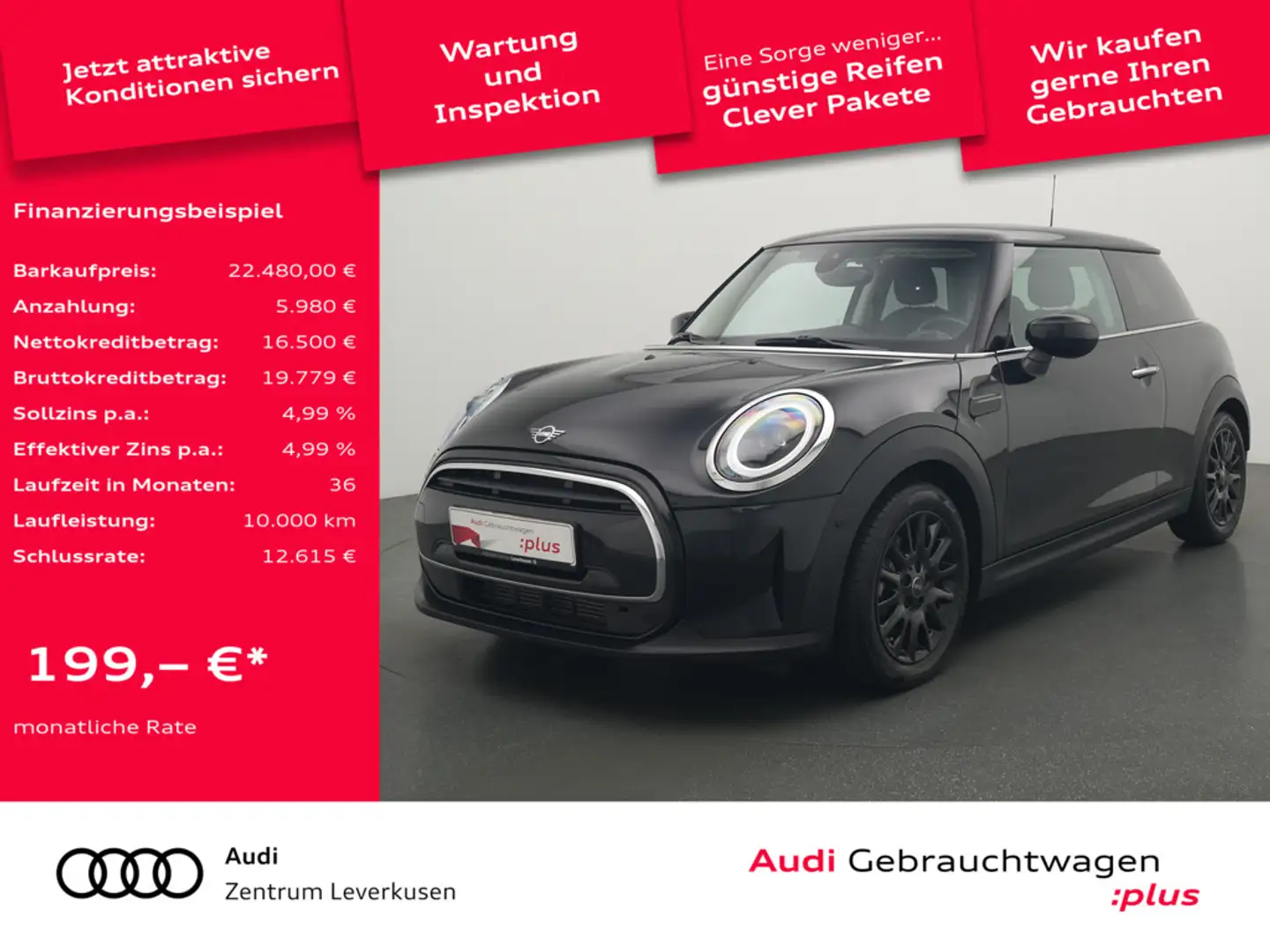 MINI Cooper C lassic Trim PANO LED KAM SHZ PDC Schwarz - 1