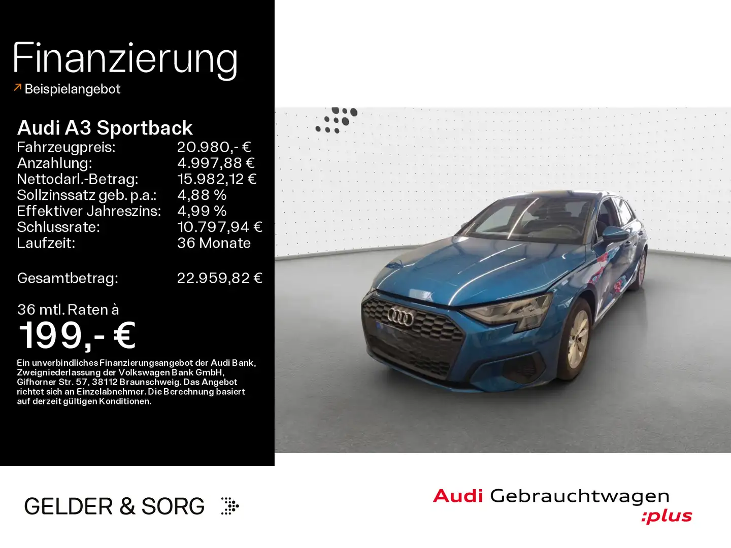 Audi A3 30 TFSI Digital*Rückfahrkamera*LED Bleu - 1