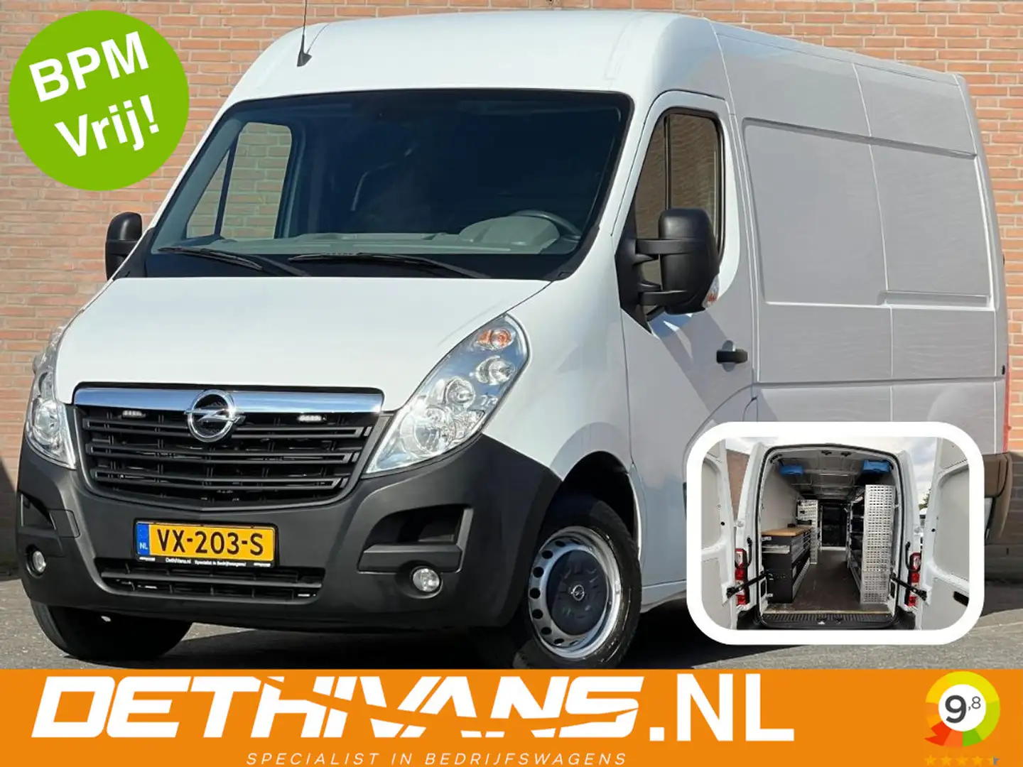 Opel Movano 2.3CDTI L2H2 Sortimo / Werkplaats / Omvormer Wit - 1