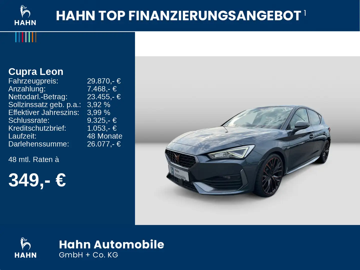 CUPRA Leon Cupra 2.0TSI CAM DSG LED NAVI PANO SPORTSIT Grau - 2