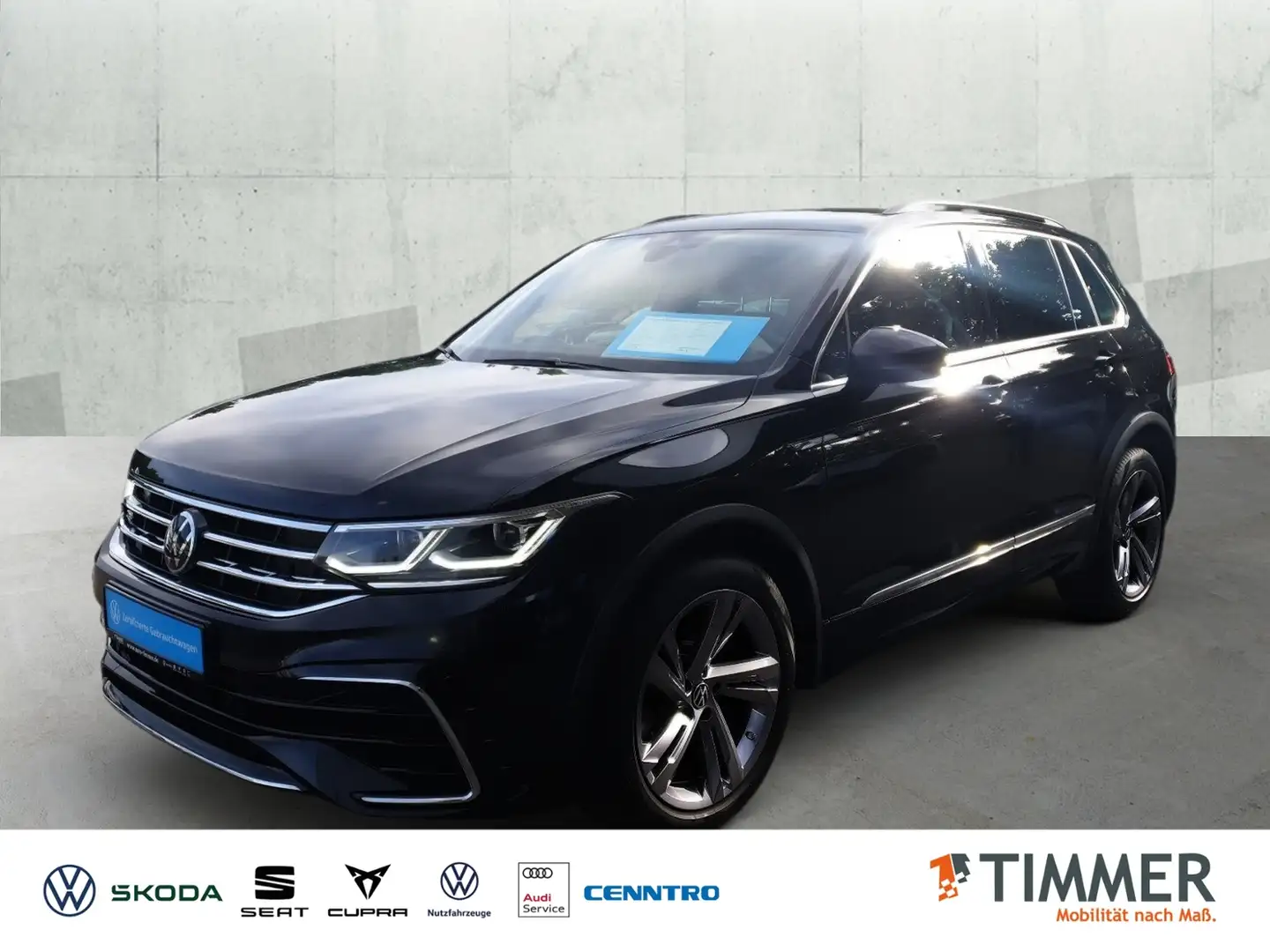 Volkswagen Tiguan 2.0 TDI DSG R-LINE *AHK *IQ.LIGHT *TRAVEL *RKAM * Schwarz - 1