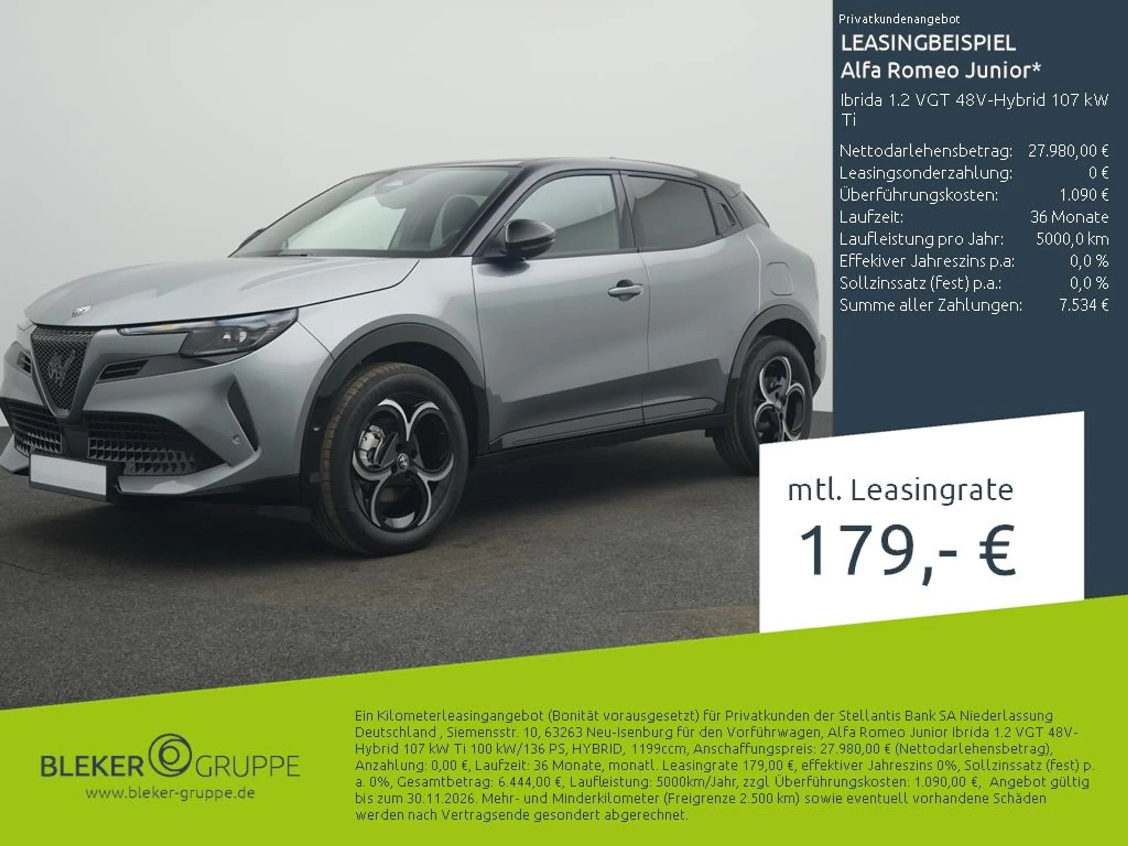 Alfa Romeo Junior Ibrida 1.2 VGT 48V-Hybrid 107 kW Ti