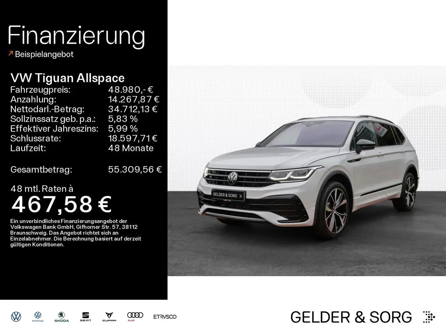 Volkswagen Tiguan Allspace 2.0 TDI  R-Line|Matrix|AHK|RFK Alb - 1