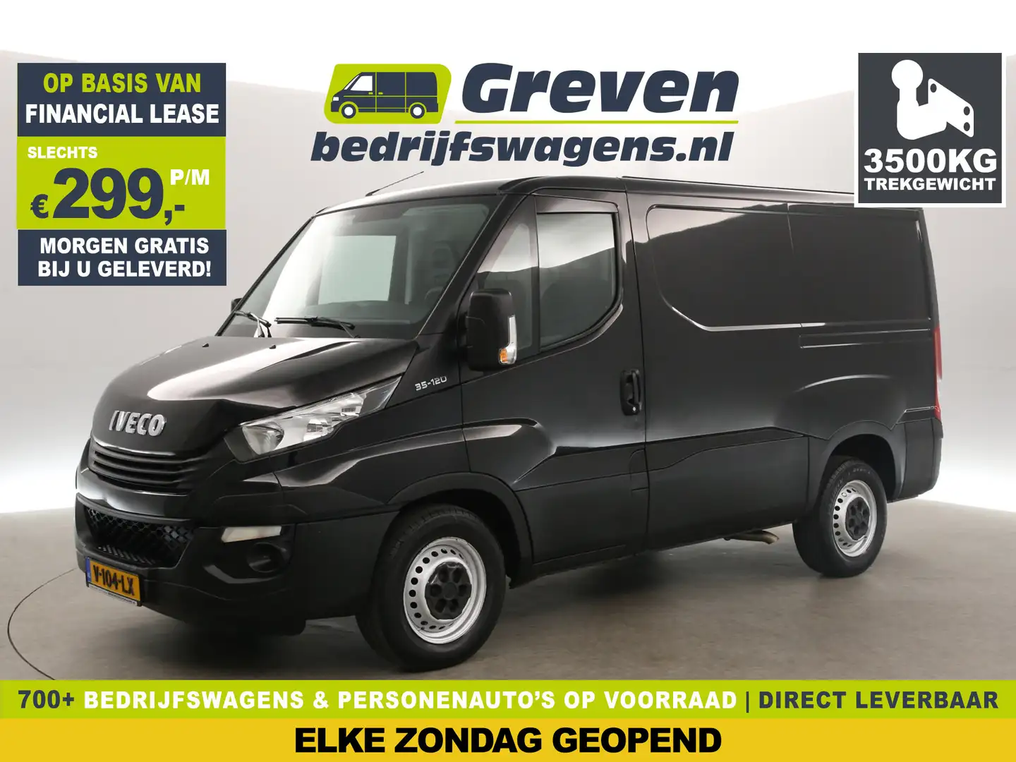 Iveco Daily 2.3 300 L1H1 3500KG Trekgew. Trekhaak Airco 3 Pers Noir - 1
