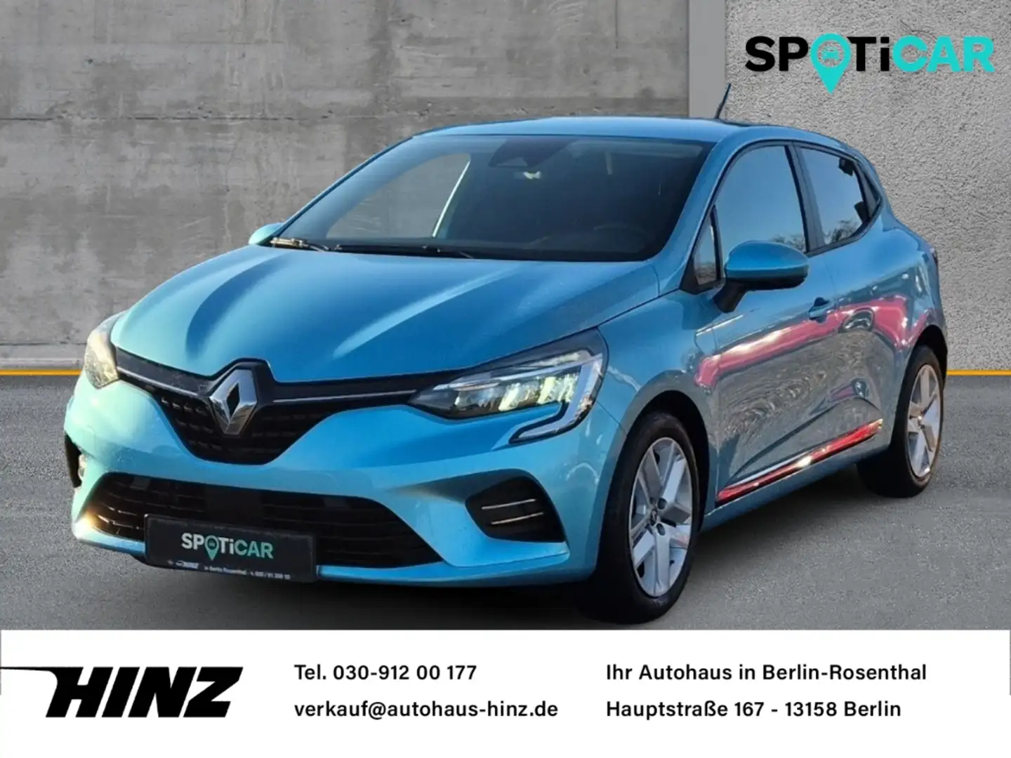 Renault Clio V Zen 1.0, Klima,PDC,Navi,AUX,BT,Start/Stop Blau - 1