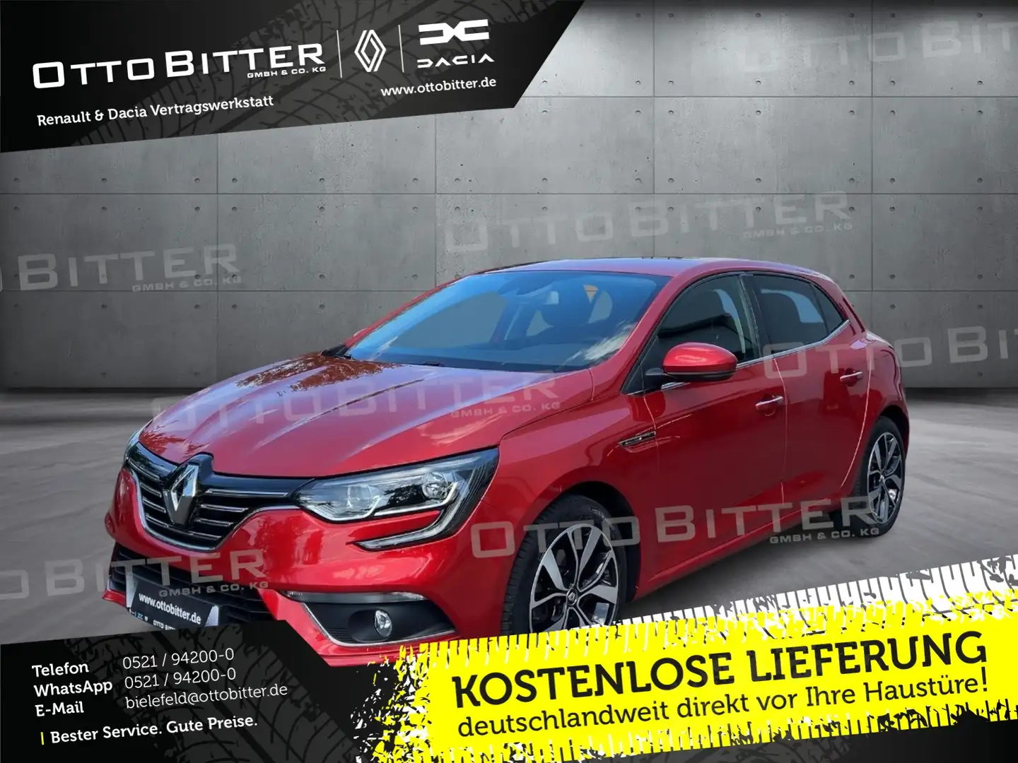 Renault Megane TCe140 BOSE 17"/SITZH/NAVI/WINTERRÄDER Rot - 1