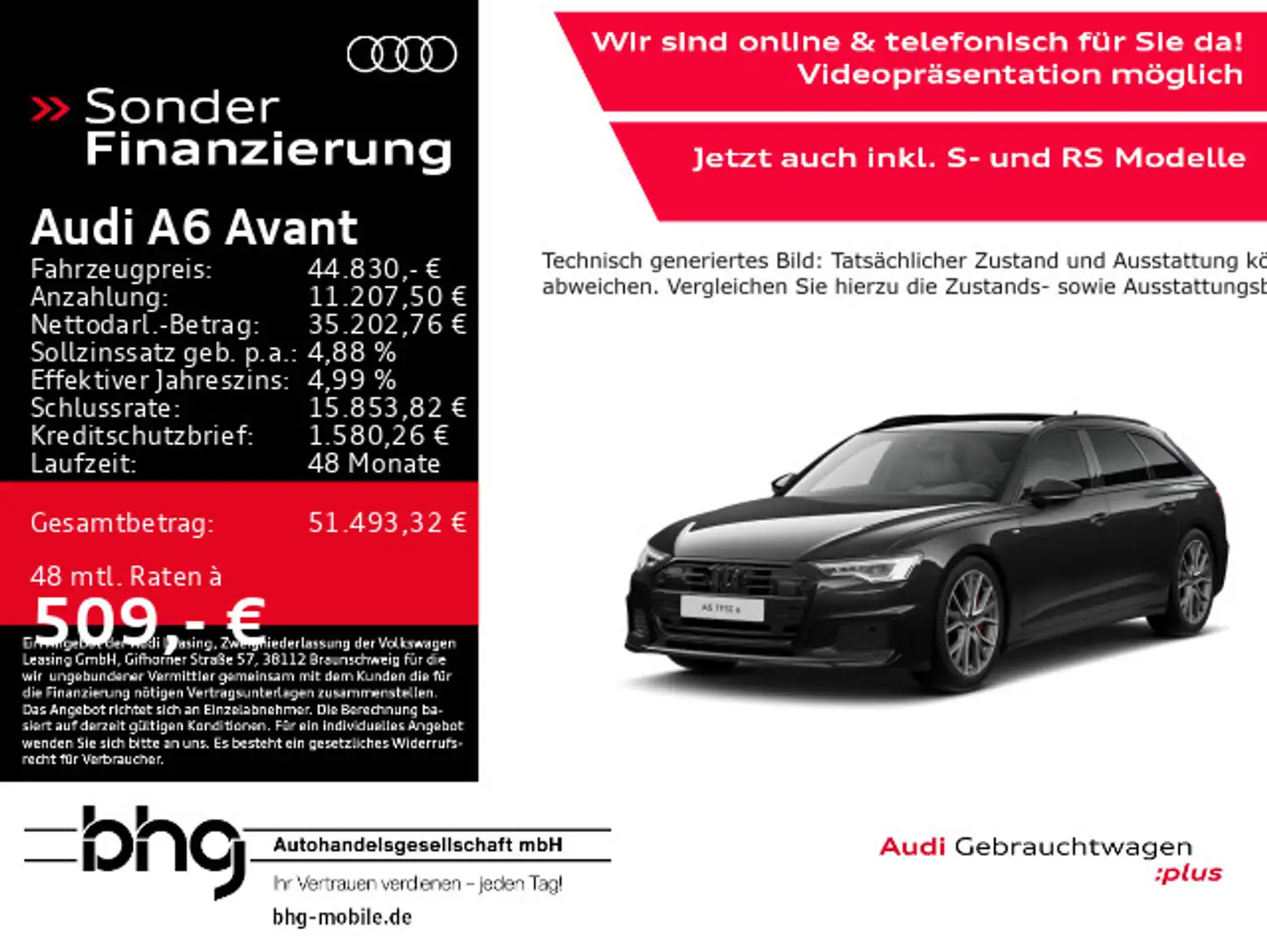 Audi A6 55 TFSIe quattro S-line Matrix/AHK/Pano Schwarz - 1