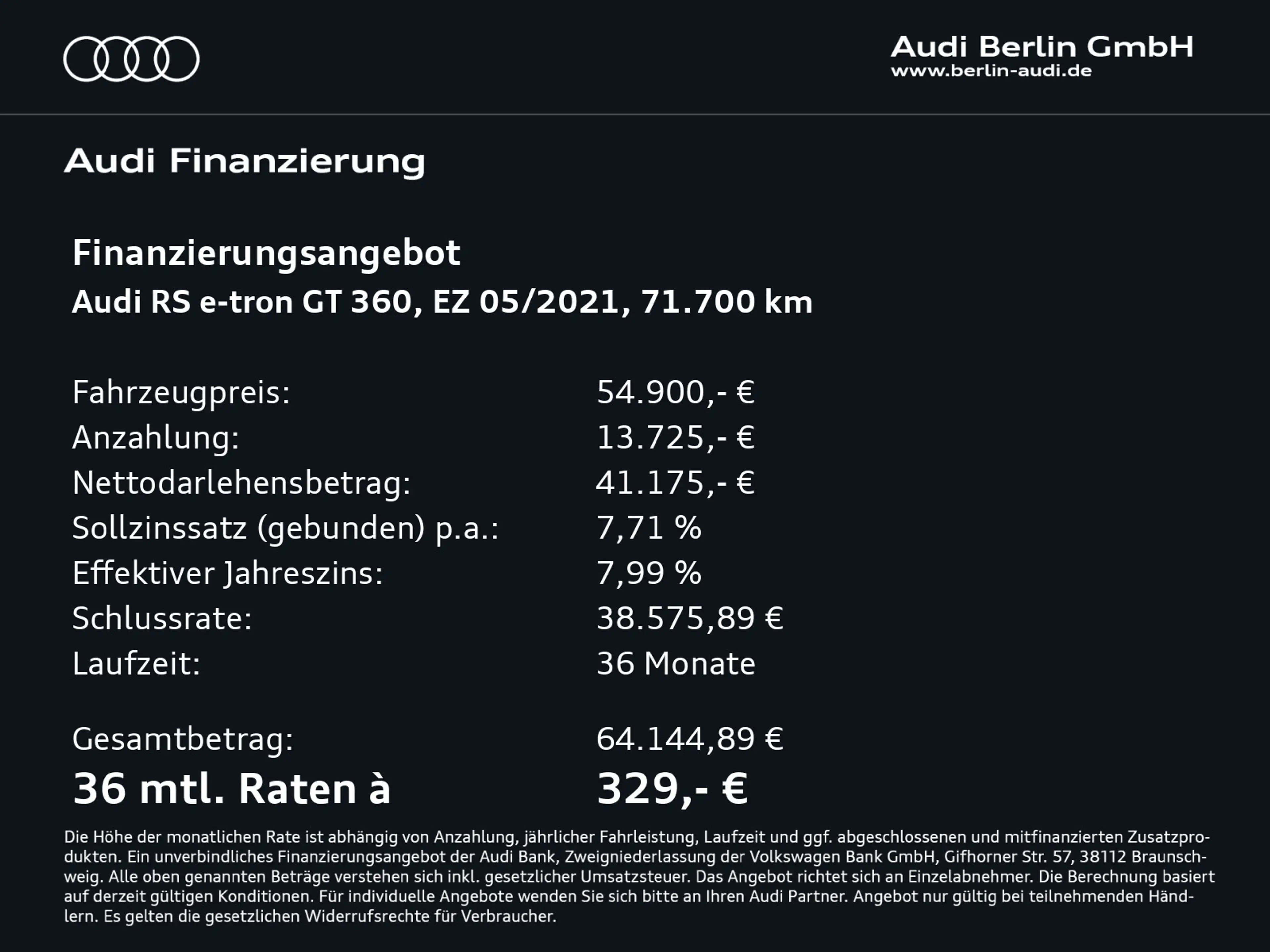 Audi RS e-tron GT 360°K MATRIX NAVI NACHTS HUD B&O — photo 4