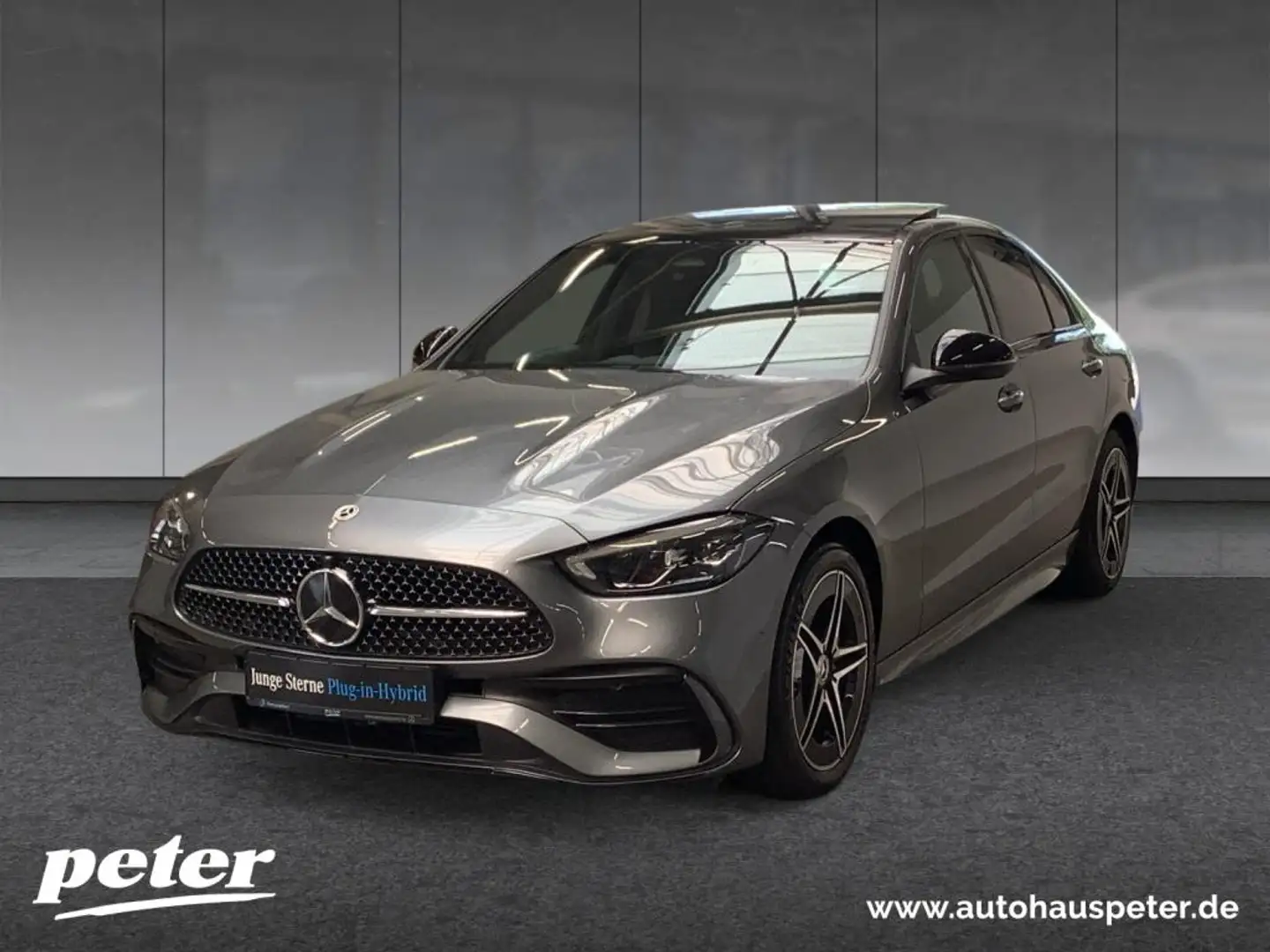 Mercedes-Benz C 300 e AMG/Night/LED/Panorama-SD/Burmester/DAB Grijs - 1