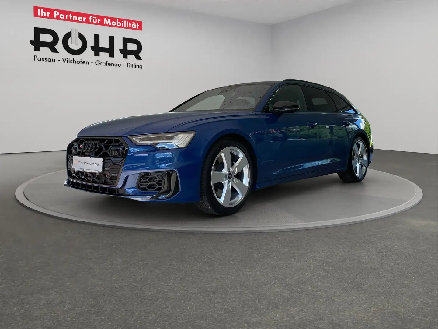 Audi S6 Avant (HD Matrix-LED.SH.PDC.Head-Up.AHK.SHZ vo+hi. Bleu - 2