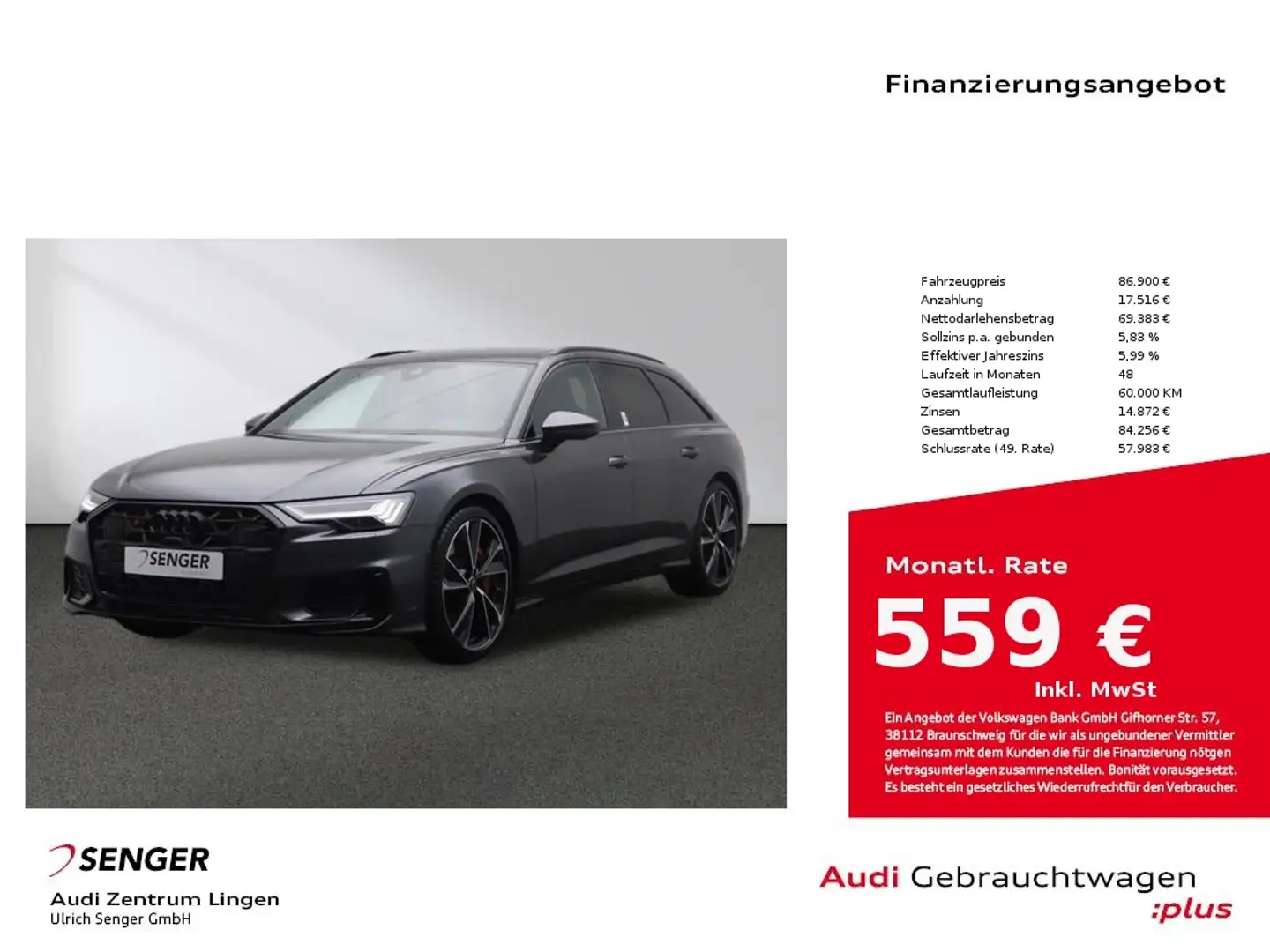 Audi S6 Avant TDI Allradlenkung Optik-Paket Panorama Gris - 1