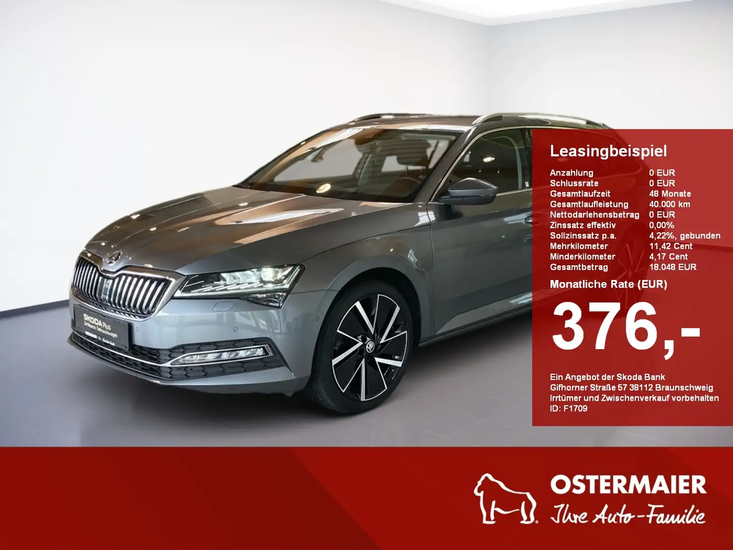 Skoda Superb Combi STYLE 2.0TDI 150PS DSG MATRIX.AHK.360°.NAVI. Gris - 1