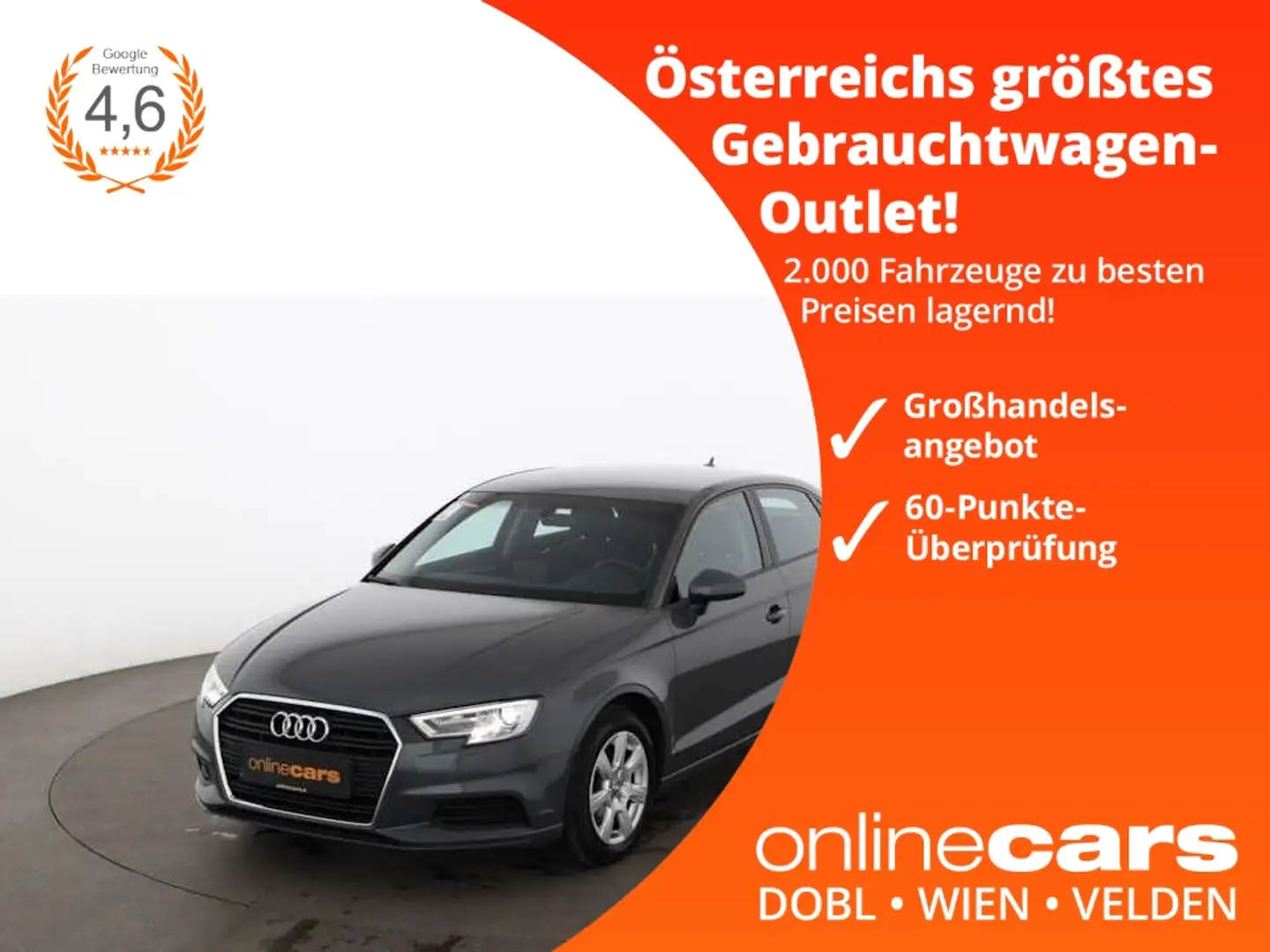Audi A3 1.6 TDI Limousine XENON NAVI TEMPOMAT PDC Gris - 1