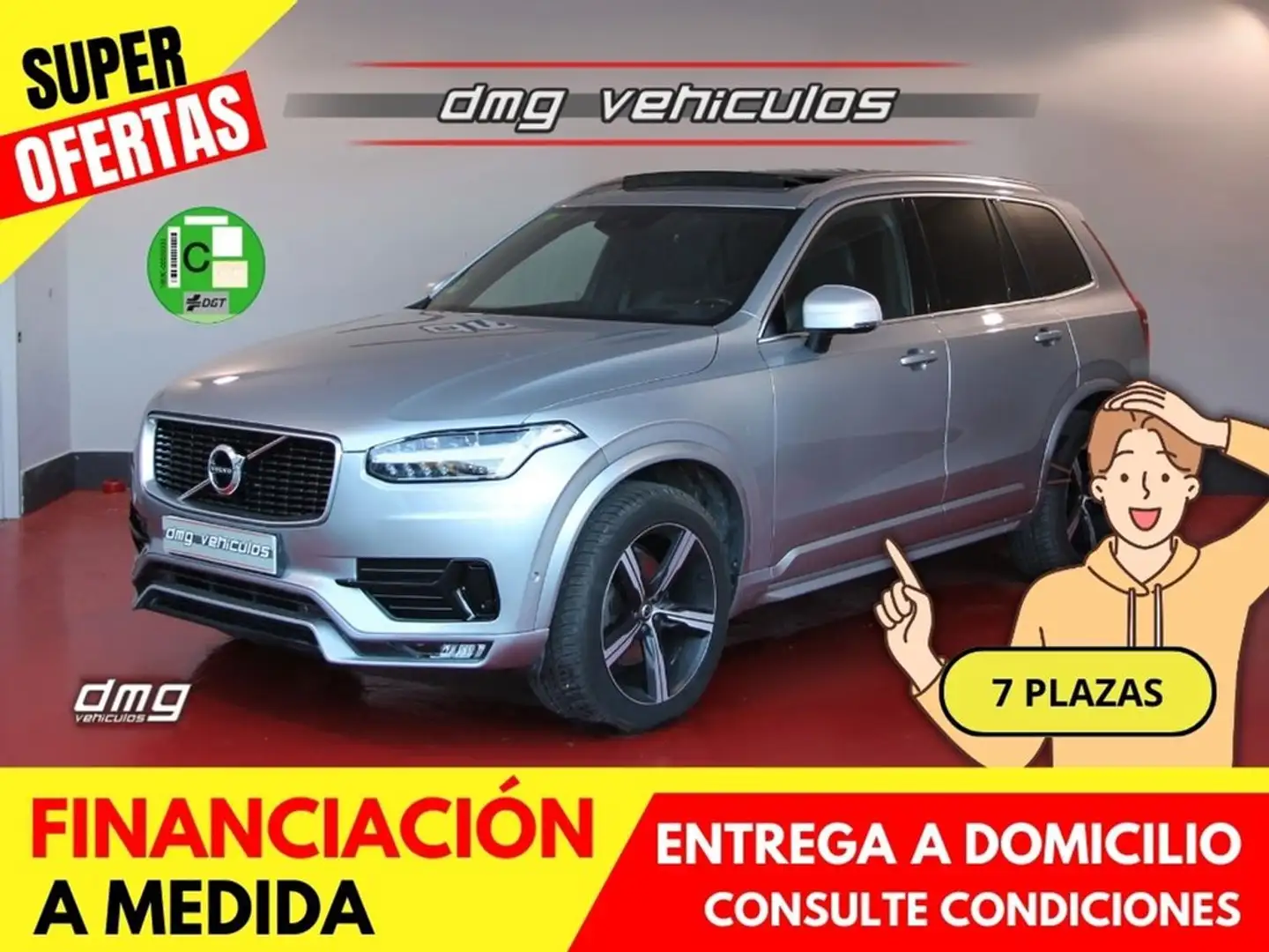 Volvo XC90 2.0 D5 AWD RDesign Auto 7 plazas 235Cv Argent - 1