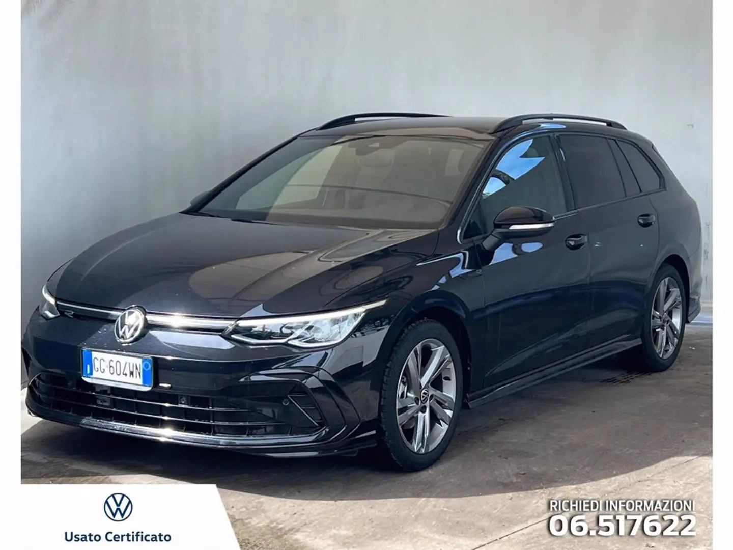 Volkswagen Golf Variant 1.5 tsi evo r-line 130cv Чорний - 1