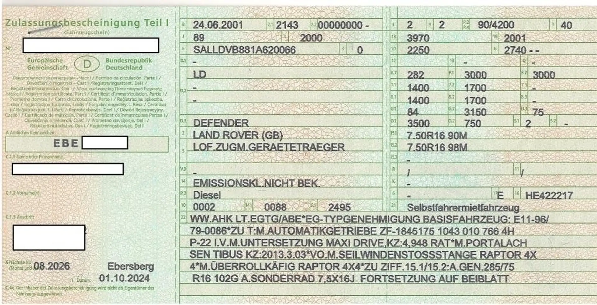 Land Rover Defender Grau - 1