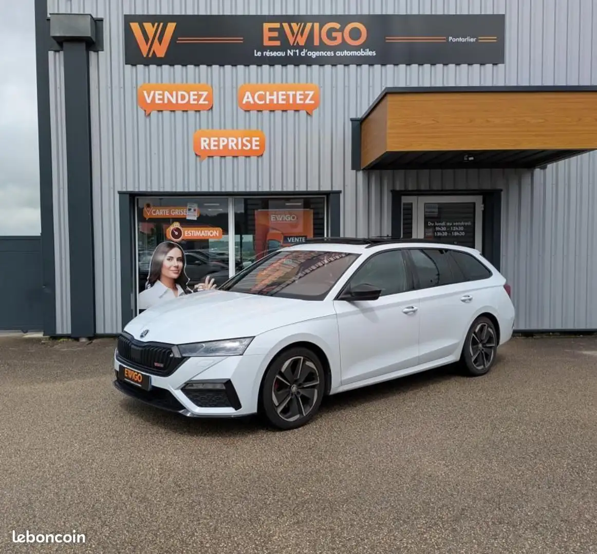 Skoda Octavia 2.0 TDI 200ch RS 4X4 DSG BVA Blanc - 1