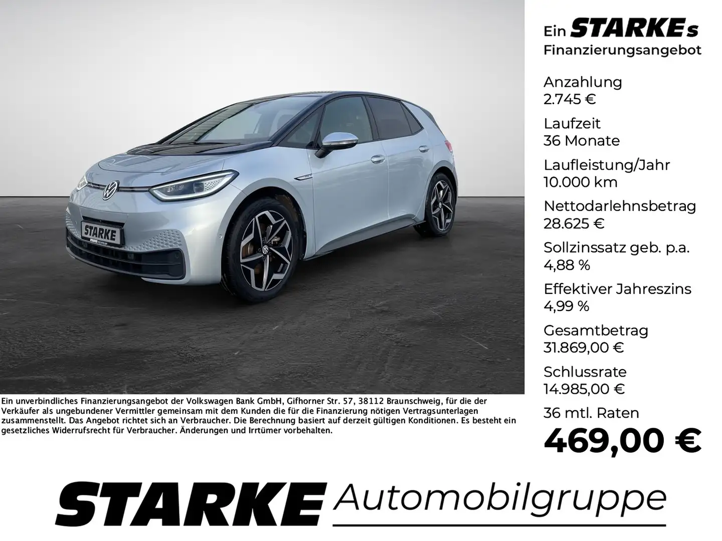 Volkswagen ID.3 Pro S 82kWh 5-Sitzer Wäpu Silber - 1