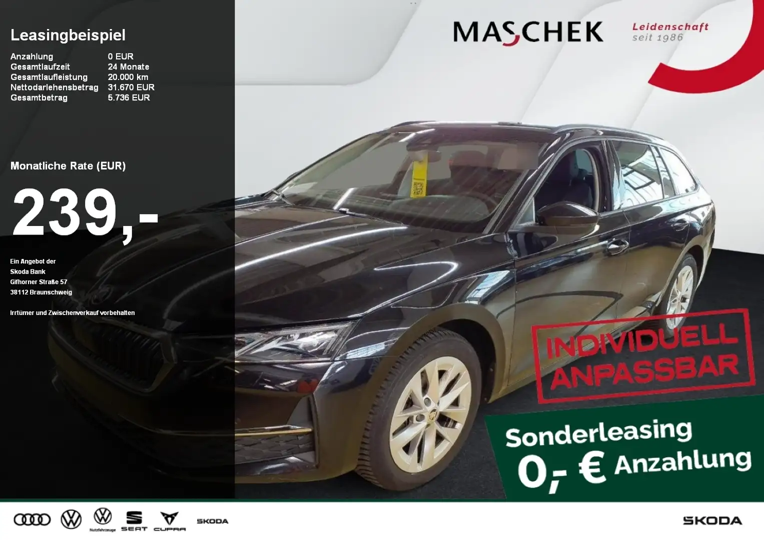 Skoda Octavia Selection 1.5 e-TEC DSG Matrix HUD Leder NAVI Schwarz - 1