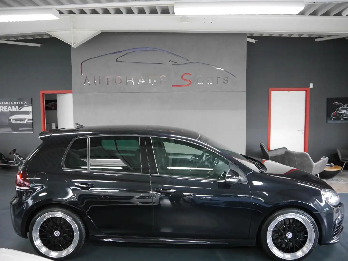 Volkswagen Golf VI R 4Motion*Leder*Schiebed.*Xenon*Navi* Zwart - 1
