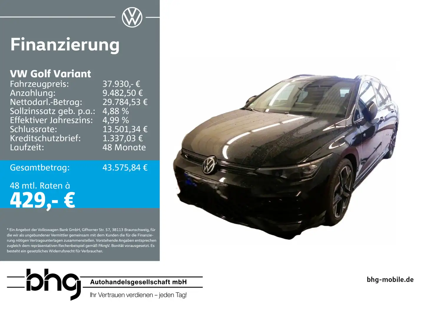 Volkswagen Golf Variant 2.0 TDI DSG R-Line BlackStyle AHK M Schwarz - 1