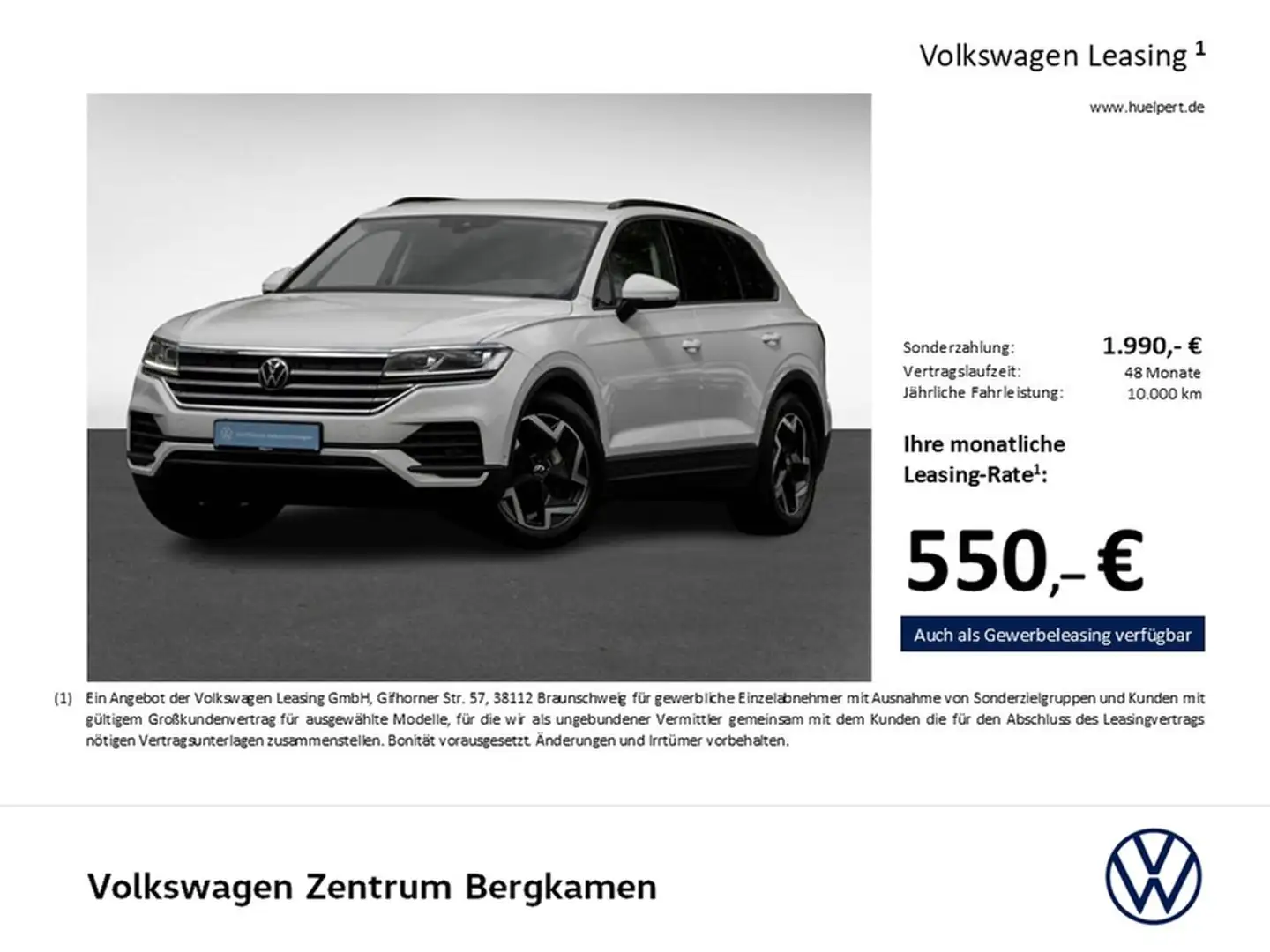 Volkswagen Touareg V6 NEUES MODELL AHK CAM ACC LM19 NAVI Weiß - 2