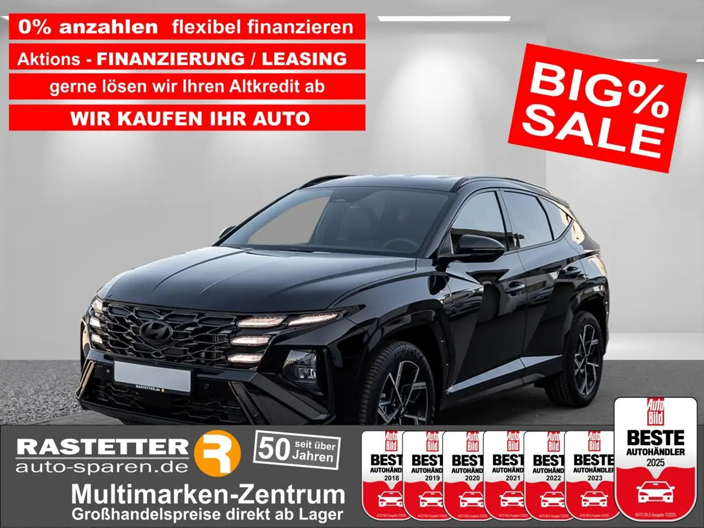 Hyundai TUCSON DCT N Line 5Jahre+Navi+ACC+19Z+Kamera+virtCP+SHZ+P Zwart - 1
