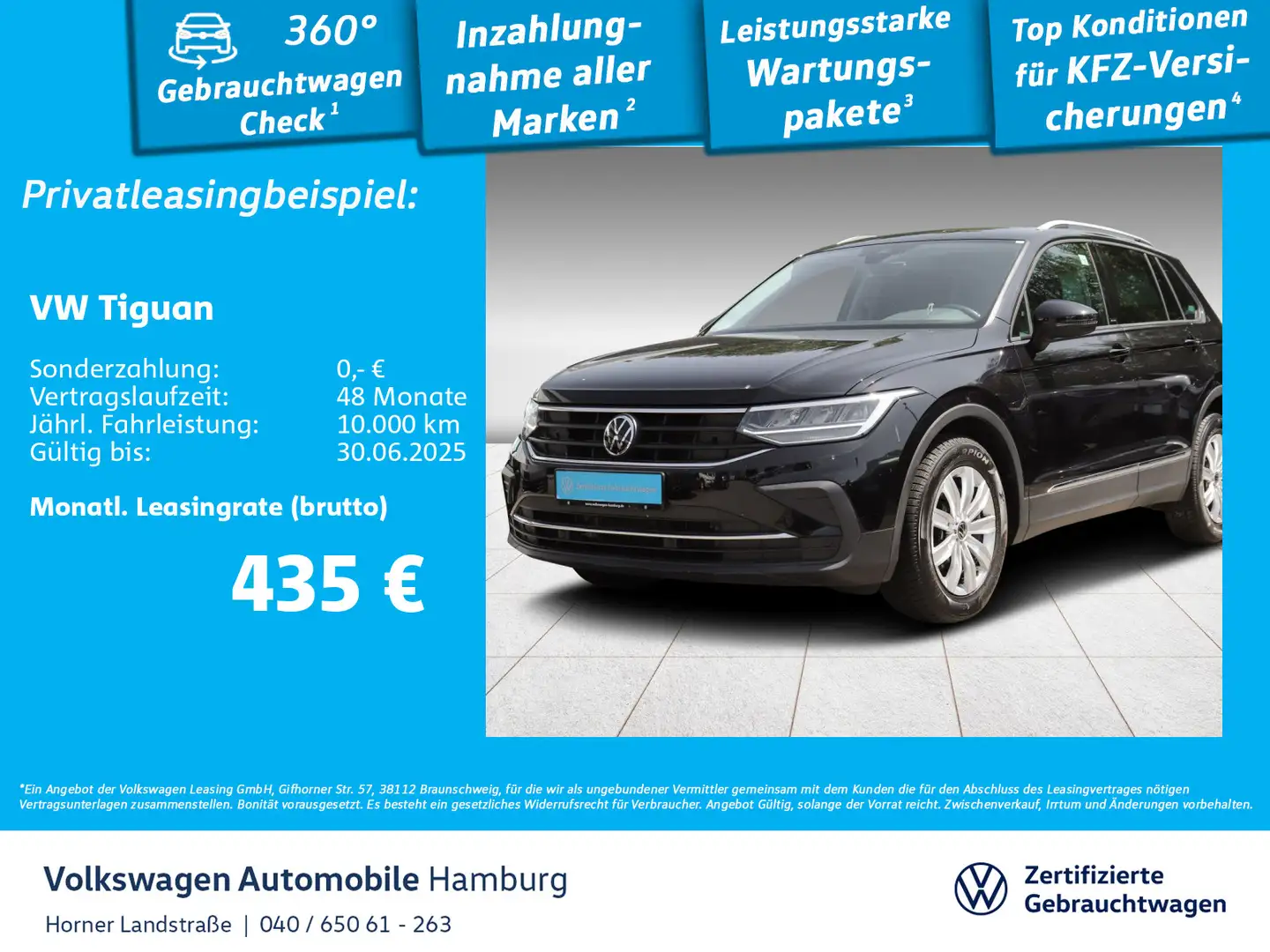 Volkswagen Tiguan 1.5 TSI DSG Active PDC Klima Navi Sitzhzg Negro - 1