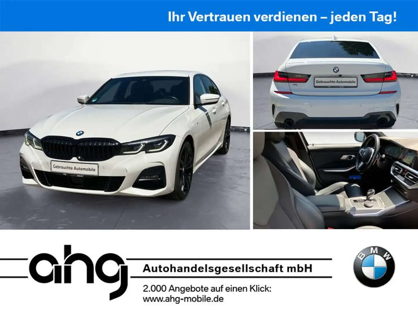 BMW 320 d M Sport Automatik LASER-LED | SHZ | GARANTI Weiß - 1