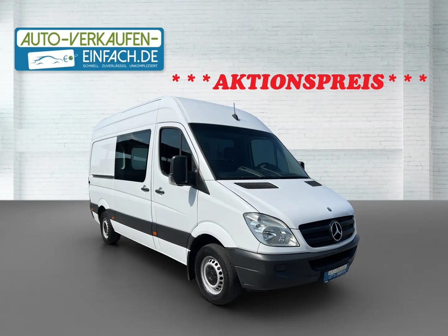 Mercedes-Benz Sprinter 313 CDI L2H2,128.000km,AHK,Regale,MwSt,TÜV,Serv Weiß - 1