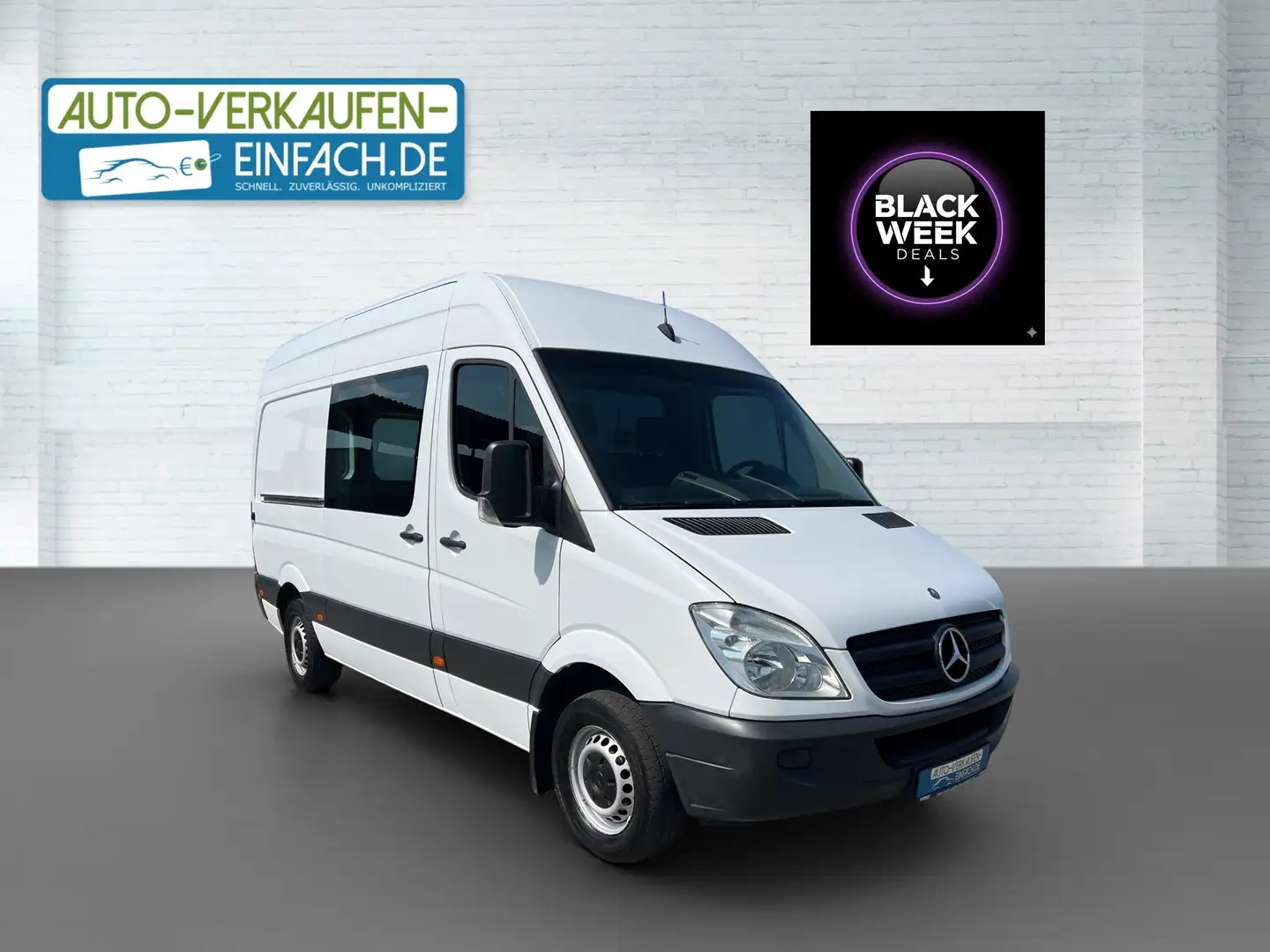Mercedes-Benz Sprinter 313 CDI L2H2,3Sitze,AHK,Regal,MwSt,TÜV,Service Weiß - 1