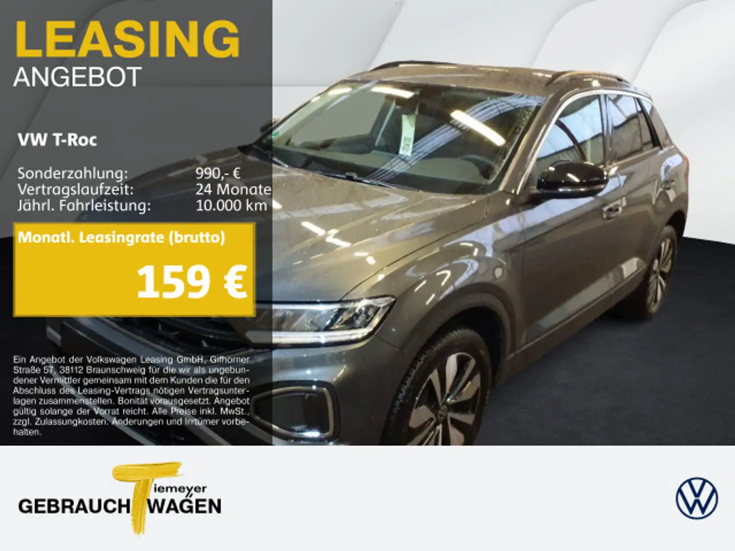 Volkswagen T-Roc 1.0 TSI GOAL NAVI ASSIST APP-CON PRIVACY Grau - 1