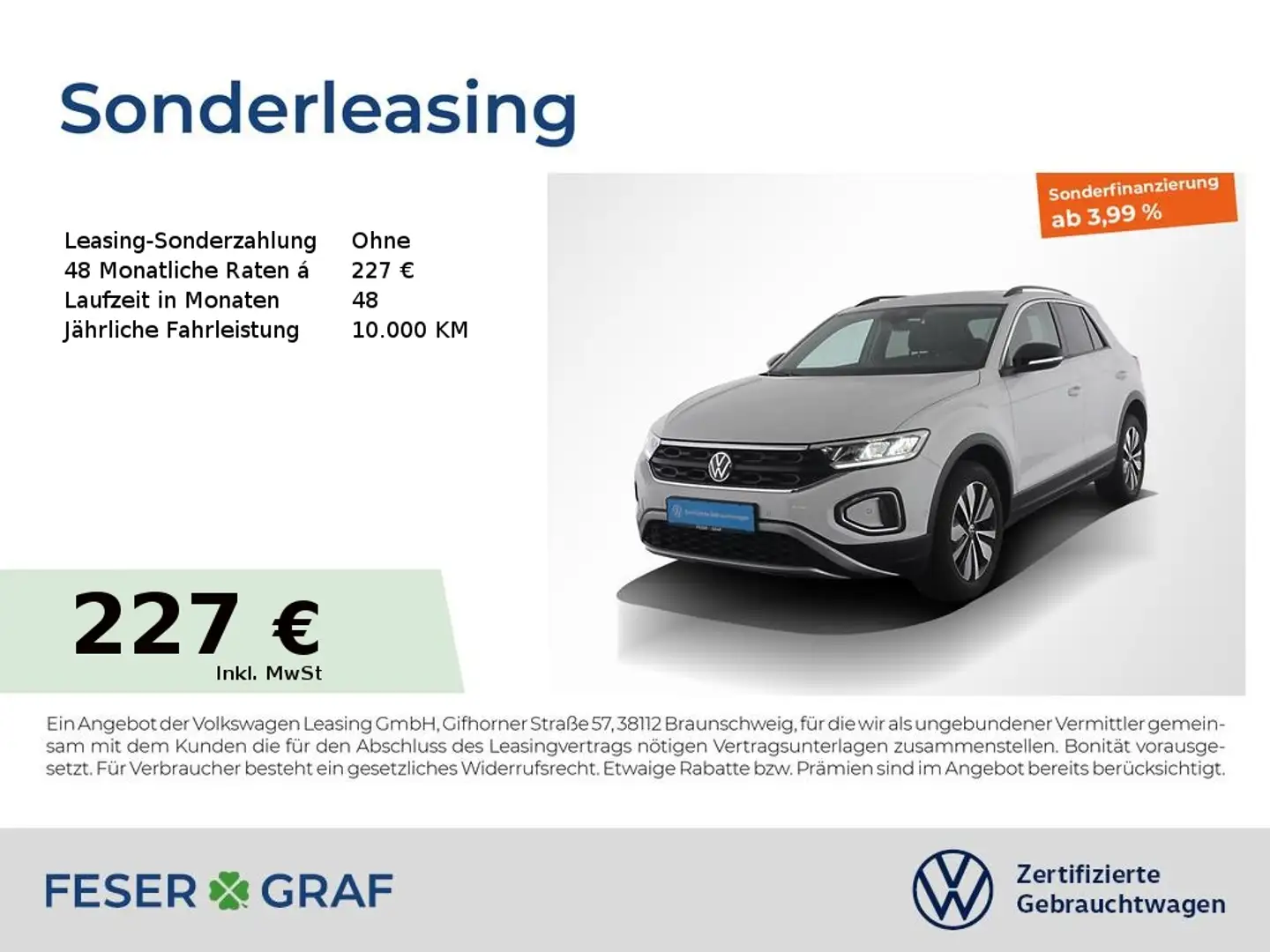 Volkswagen T-Roc Goal 1.0 TSI Navi LED ParkAssist ACC SHZ Weiß - 1