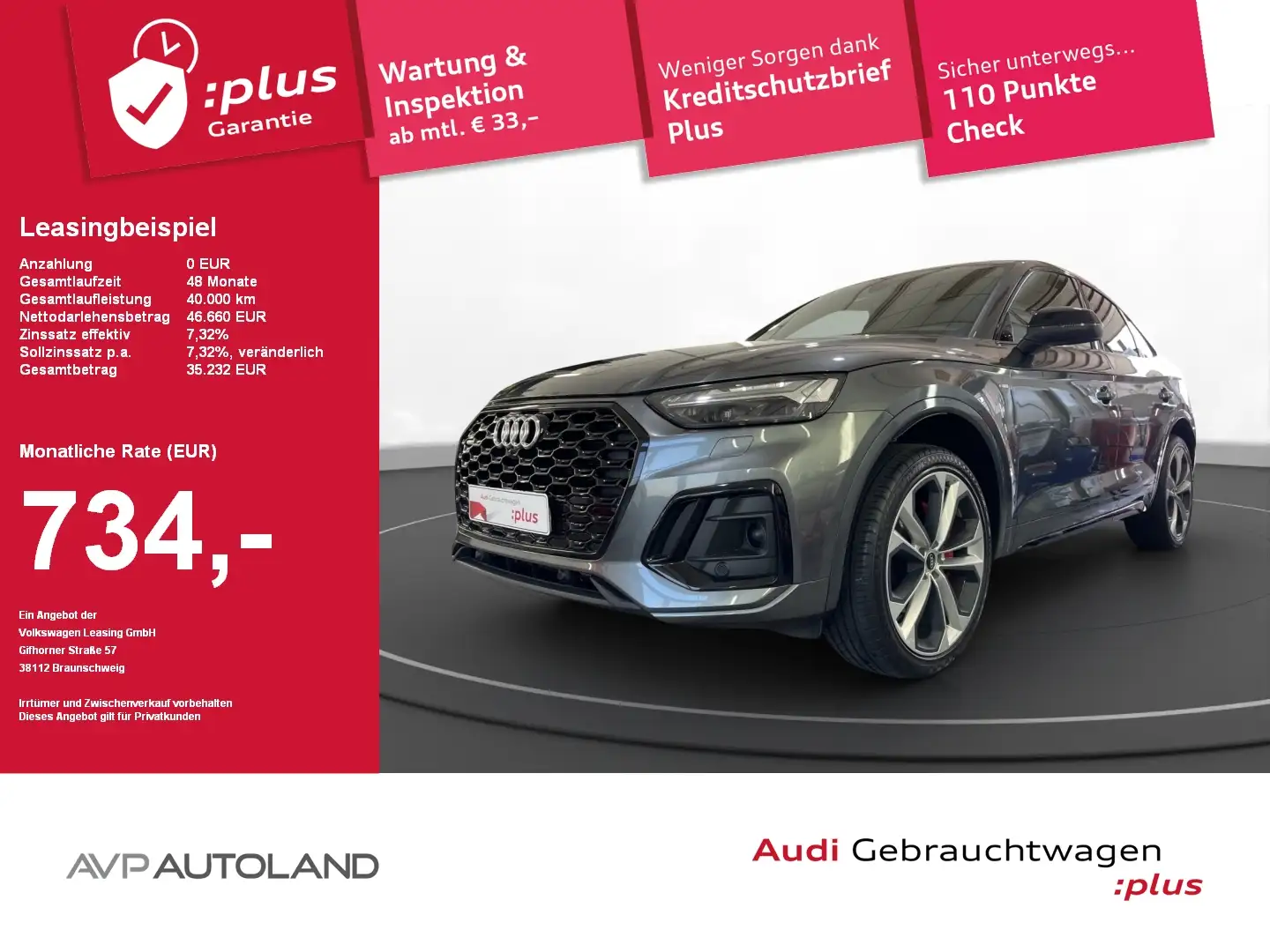 Audi Q5 Sportback 55 TFSI e quatto S tronic S line Gris - 1
