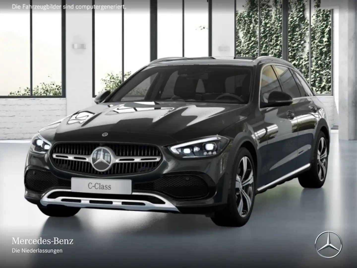 Mercedes-Benz C 220 d T 4M AVANTG+PANO+360+AHK+KEYLESS+9G Grau - 2