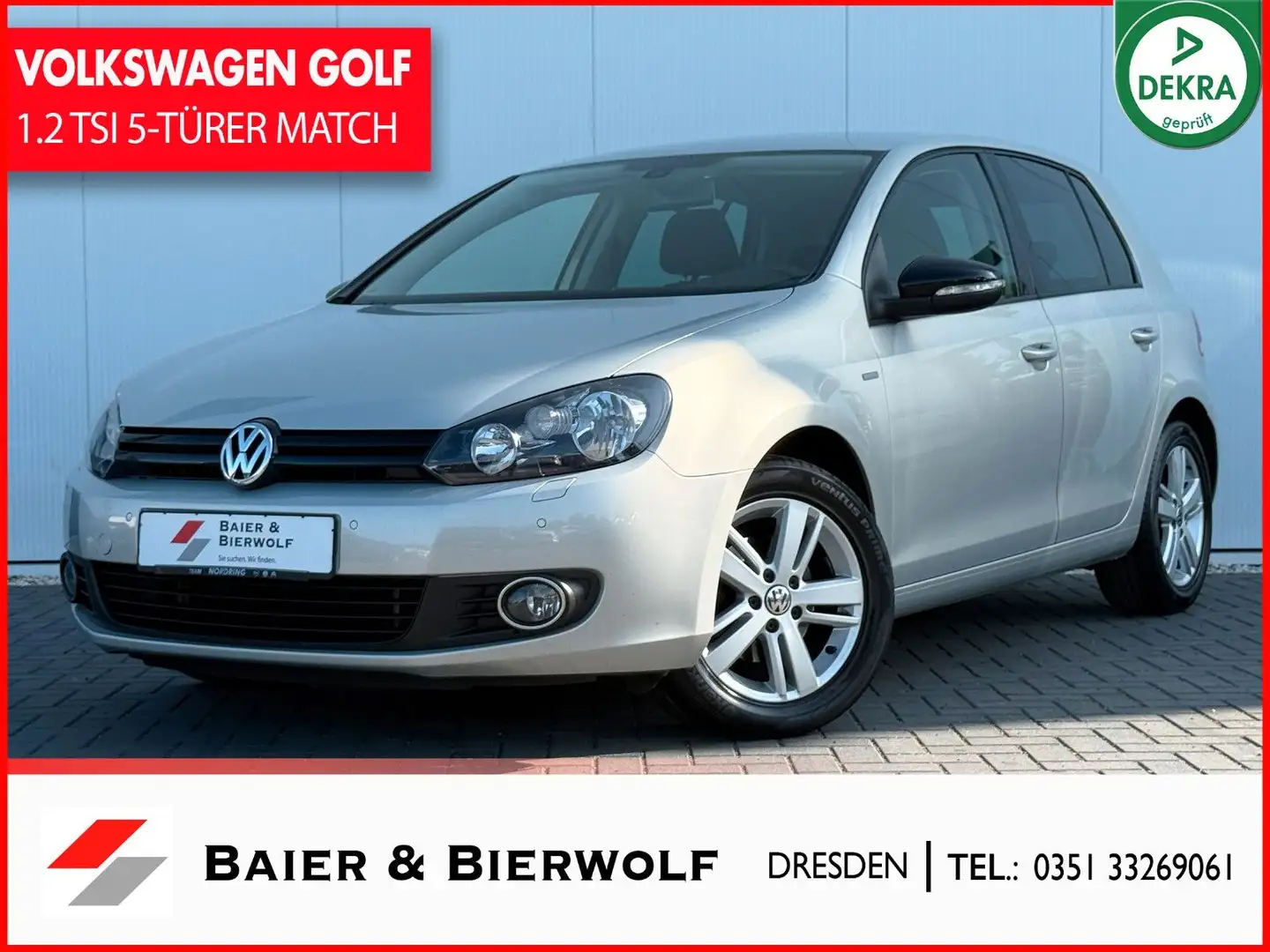 Volkswagen Golf VI 1.2TSI LIM. Match PDC SHZ Argent - 1