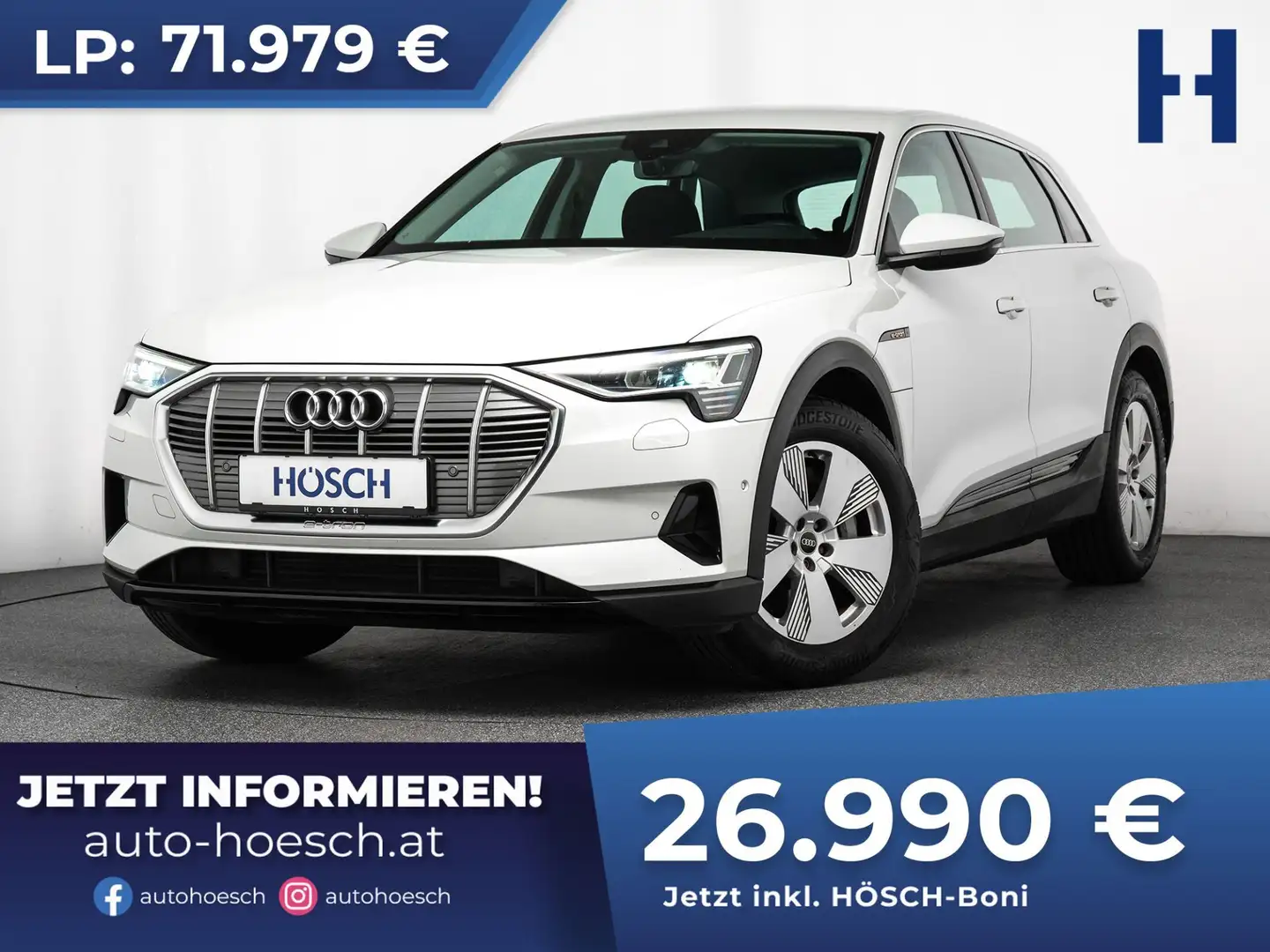 Audi e-tron 50 quattro EXTRAS NEUWERTIG -63% Weiß - 1