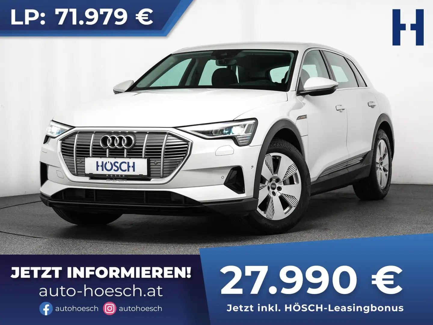 Audi e-tron 50 quattro EXTRAS NEUWERTIG -61% Weiß - 1