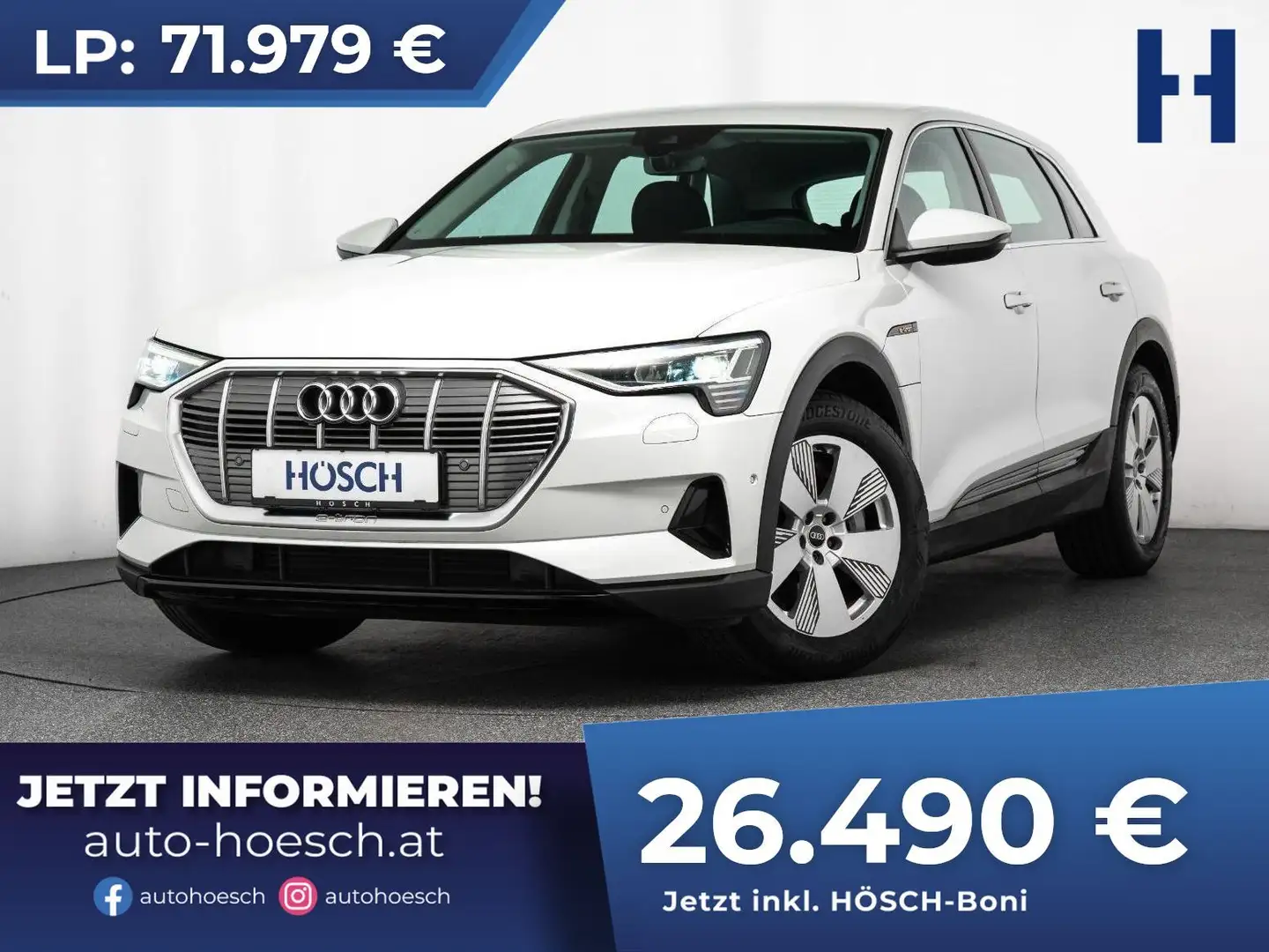 Audi e-tron 50 quattro EXTRAS NEUWERTIG -63% Weiß - 1