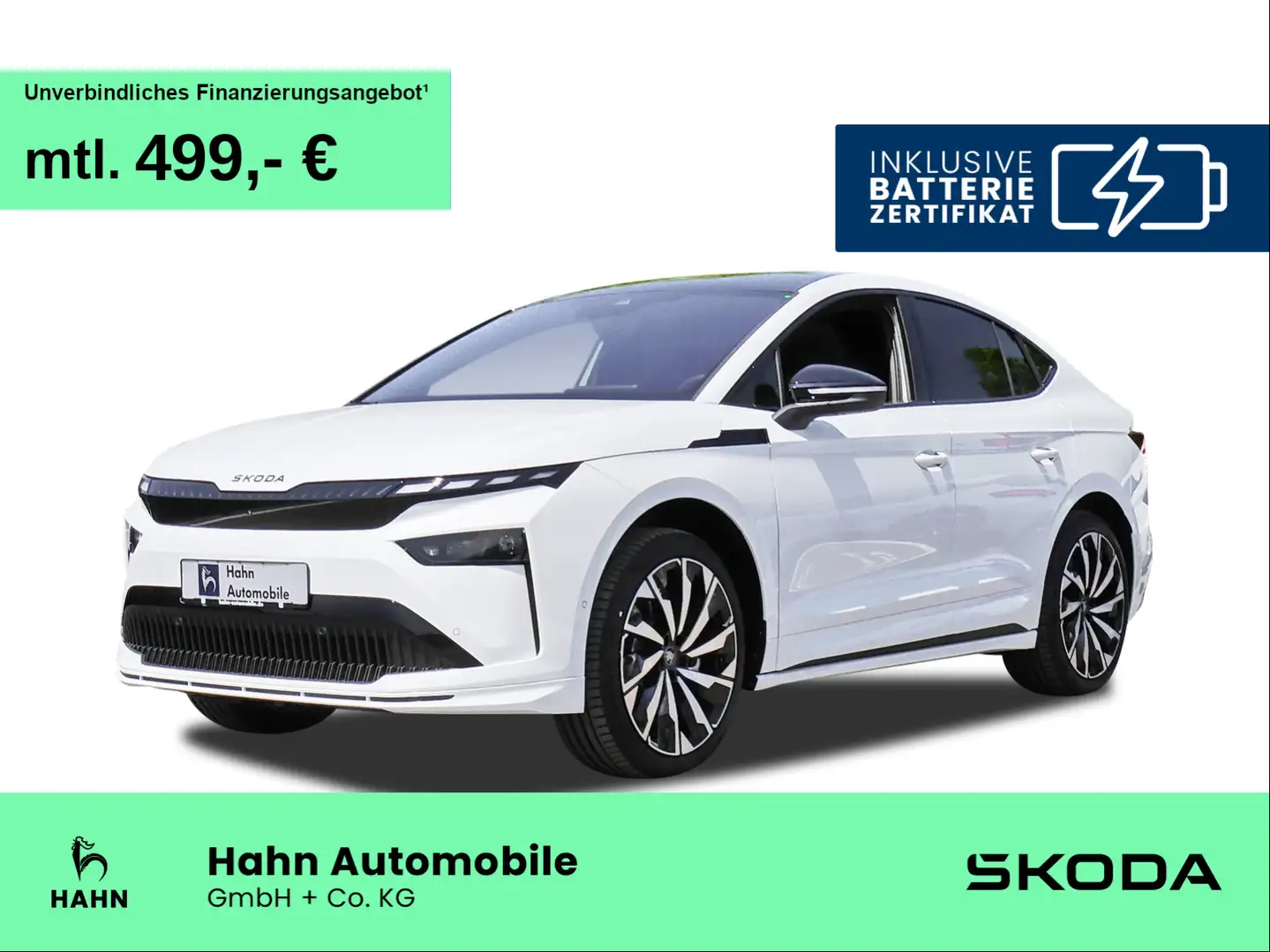 Skoda Enyaq Coupe 85x Sportline MAXX Matrix Navi ACC Weiß - 1