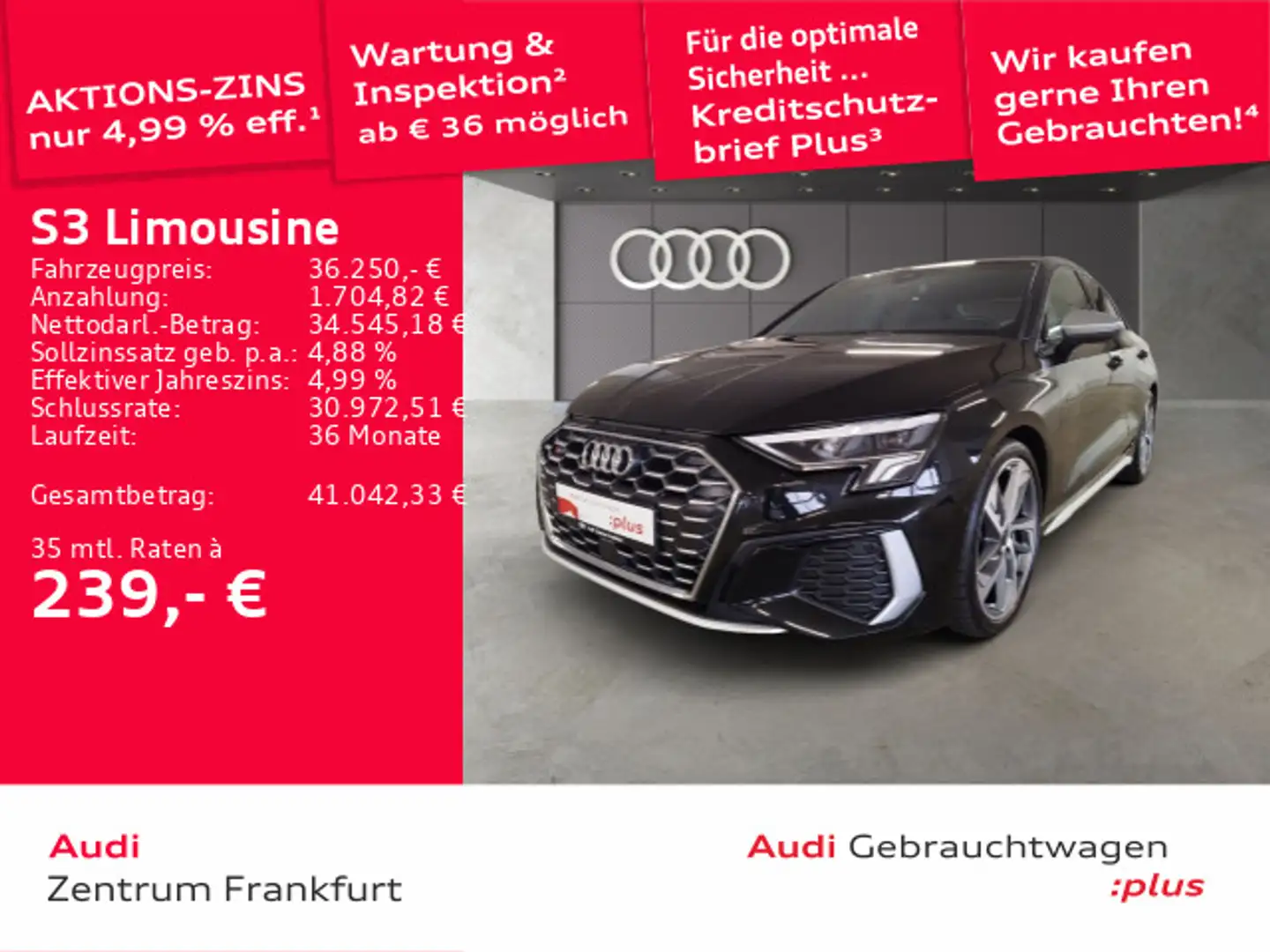 Audi S3 TFSI S tronic LED DAB Tempomat Schwarz - 1