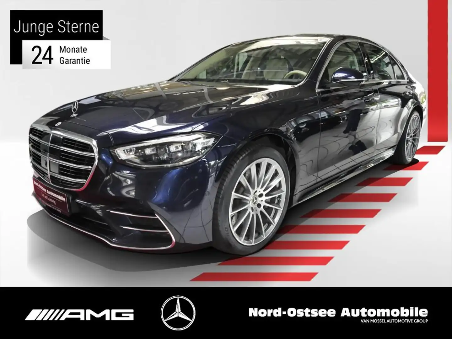 Mercedes-Benz S 400 d 4M AMG 360° BURMESTER PANO MULTIBEAM HUD Blau - 1