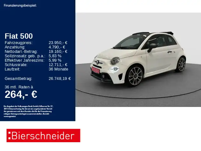 Fiat 500 595 C 1.4 T-Jet 16V Turismo LEDER NAVI
