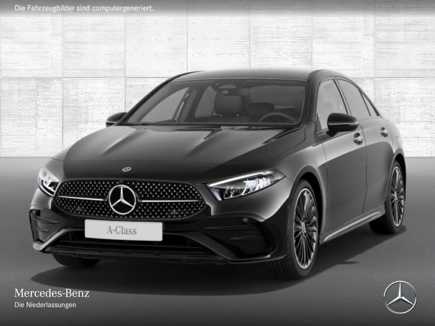 Mercedes-Benz A 200 Lim AMG+NIGHT+PANO+360°+LED+TOTW+KEYLESS+7G Schwarz - 2