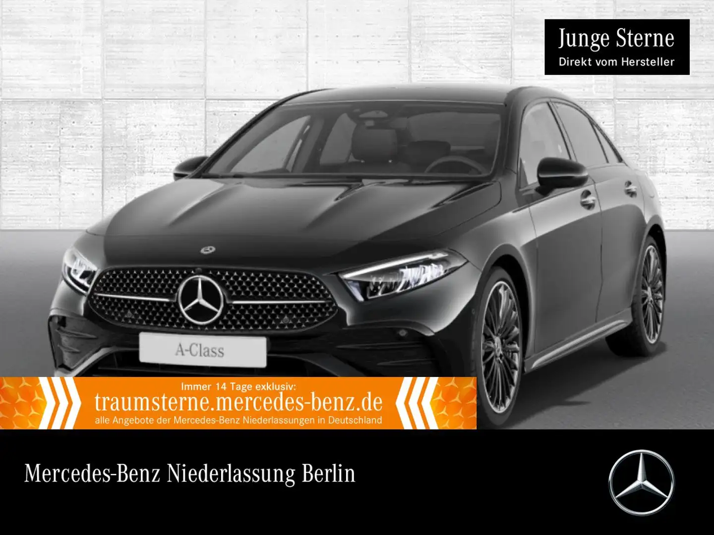 Mercedes-Benz A 200 Lim AMG+NIGHT+PANO+360°+LED+TOTW+KEYLESS+7G Schwarz - 1