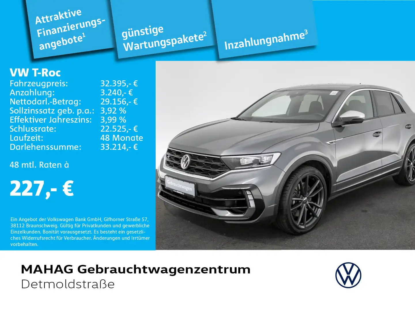 Volkswagen T-Roc T-ROC R 2.0 TSI 4Mot Akrapovic LED Navi ParkPilo Grigio - 1
