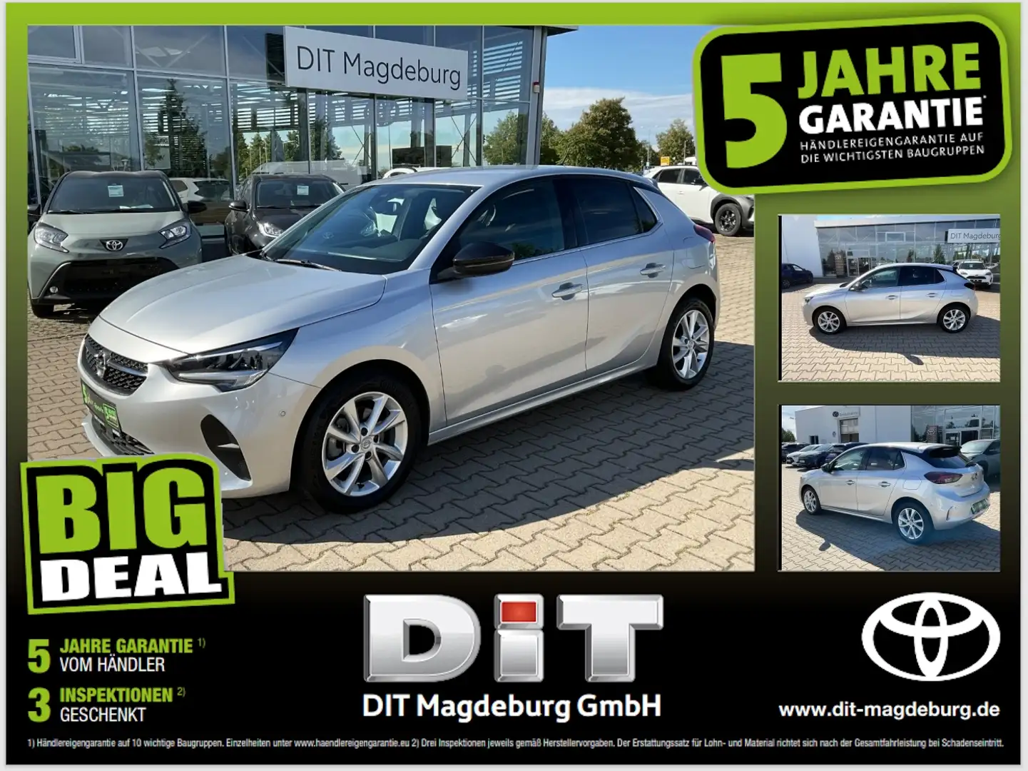 Opel Corsa F 1.2 Turbo Elegance LED+SHZ+Carplay Zilver - 1