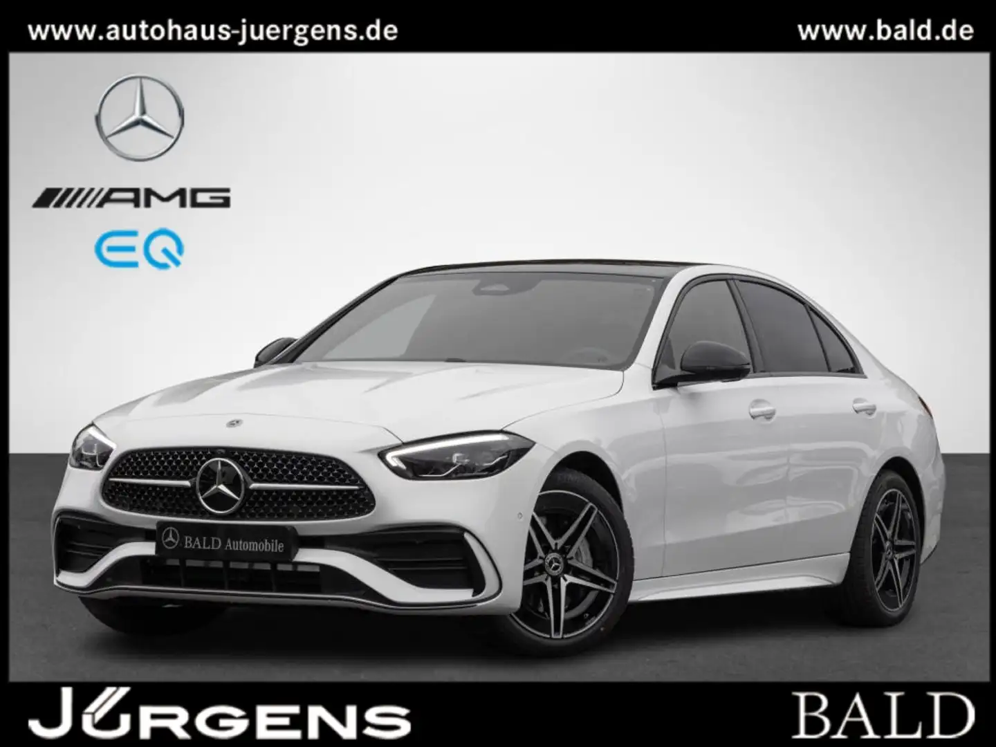 Mercedes-Benz C 200 +AMG+MBUX+LED+Pano+Burm+Night+360+Totw+AUT Weiß - 1