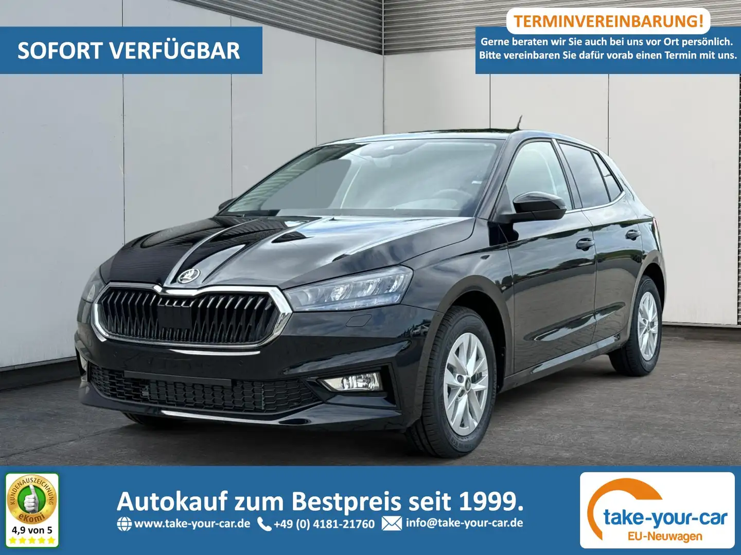 Skoda Fabia Selection ACC+SHZ+KAMERA+PDC+LED 1.0 TSI 85 kW ... Schwarz - 1