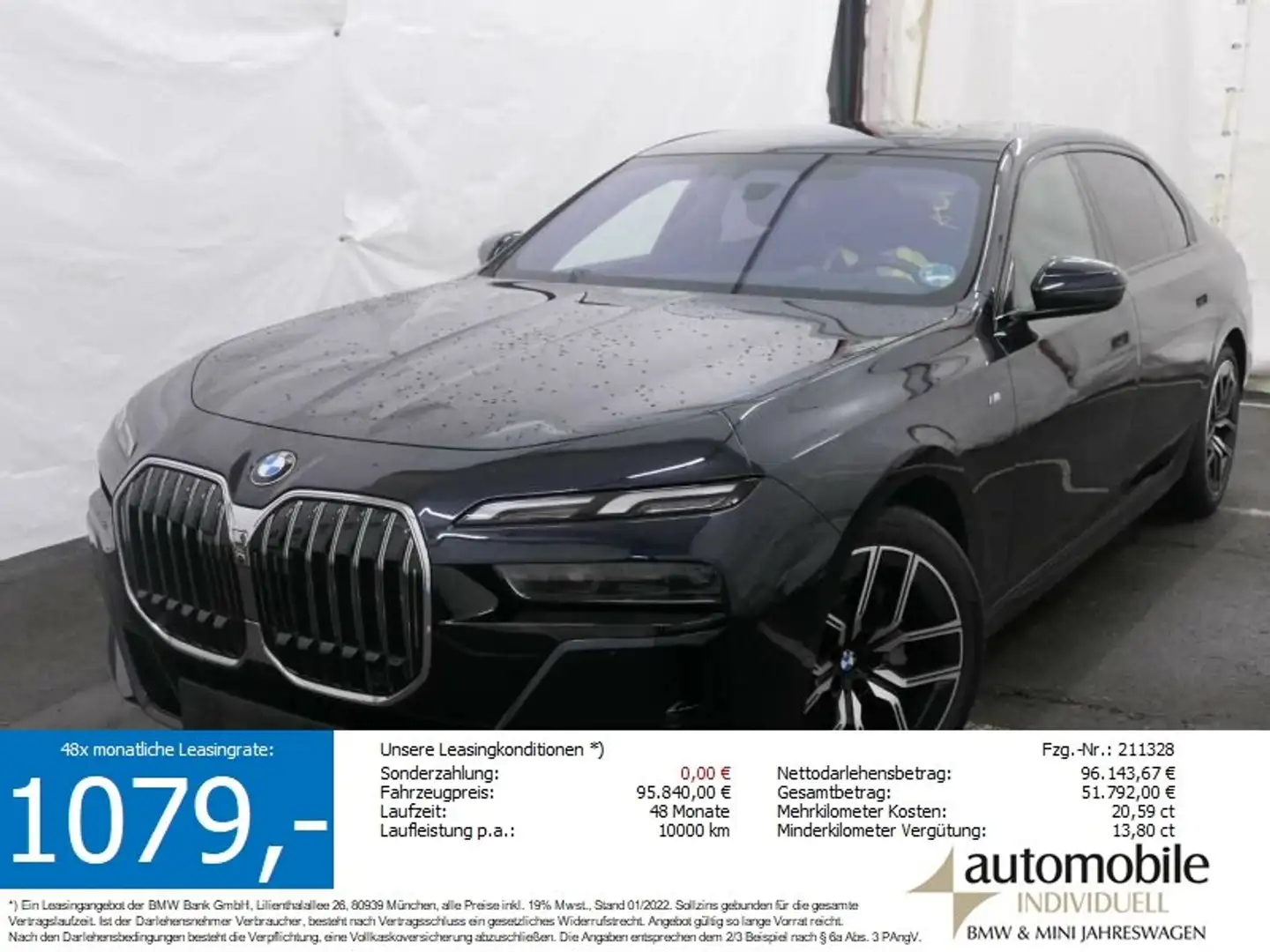 BMW 740 d xDr. M Sport Standh AHK ACC Park+ Panorama Schwarz - 1